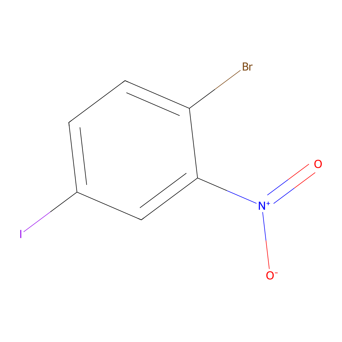1-Bromo-4-iodo-2-nitrobenzene molecular structure, CAS 713512-18-6