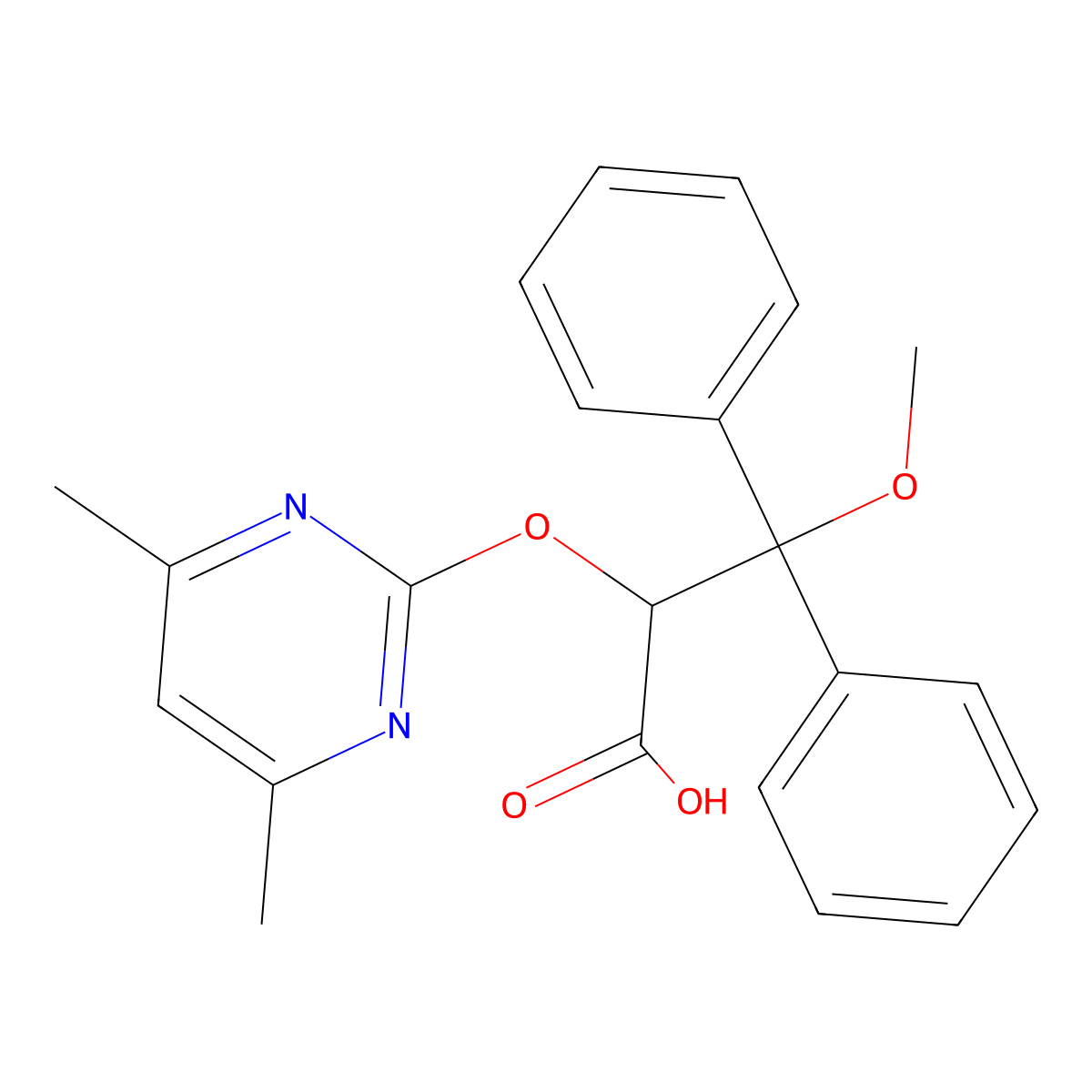 Ambrisentan, (A+-)- molecular structure, CAS 713516-99-5