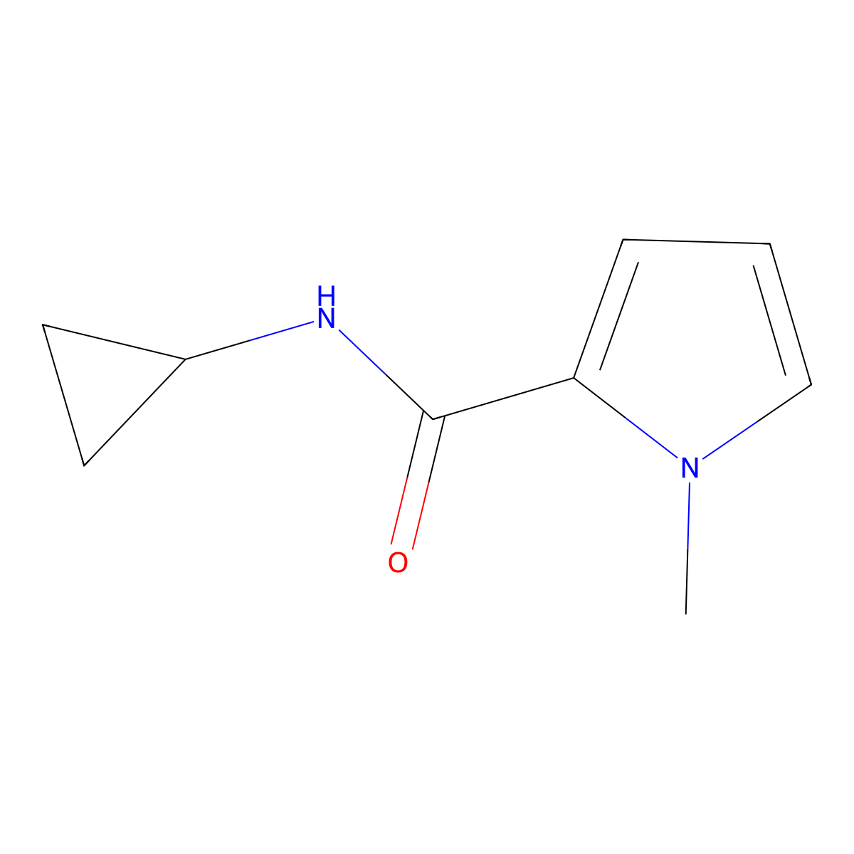 N-Cyclopropyl-1-methyl-1H-pyrrole-2-carboxamide molecular structure, CAS 713519-97-2