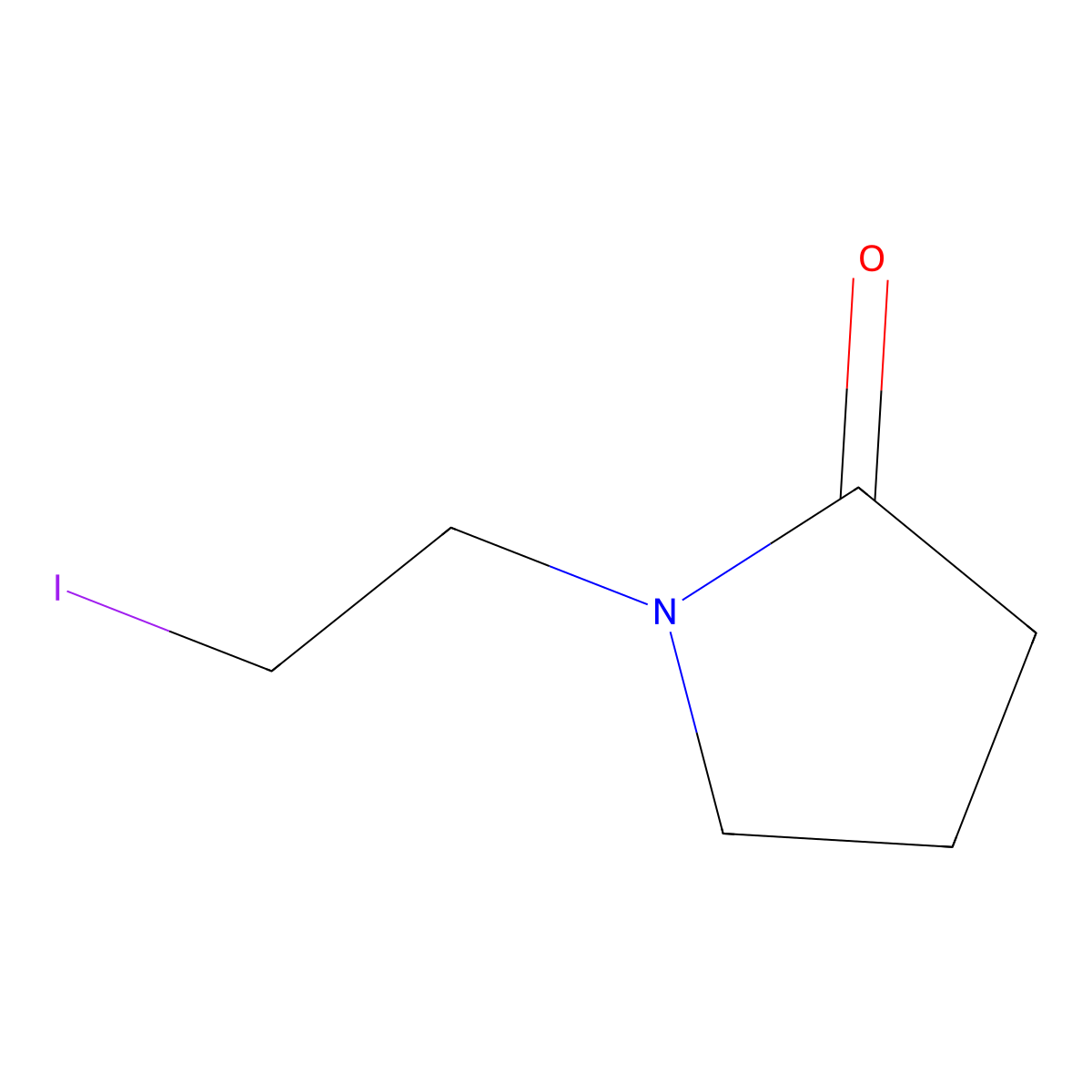 1-(2-Iodoethyl)-2-pyrrolidinone molecular structure, CAS 713521-27-8