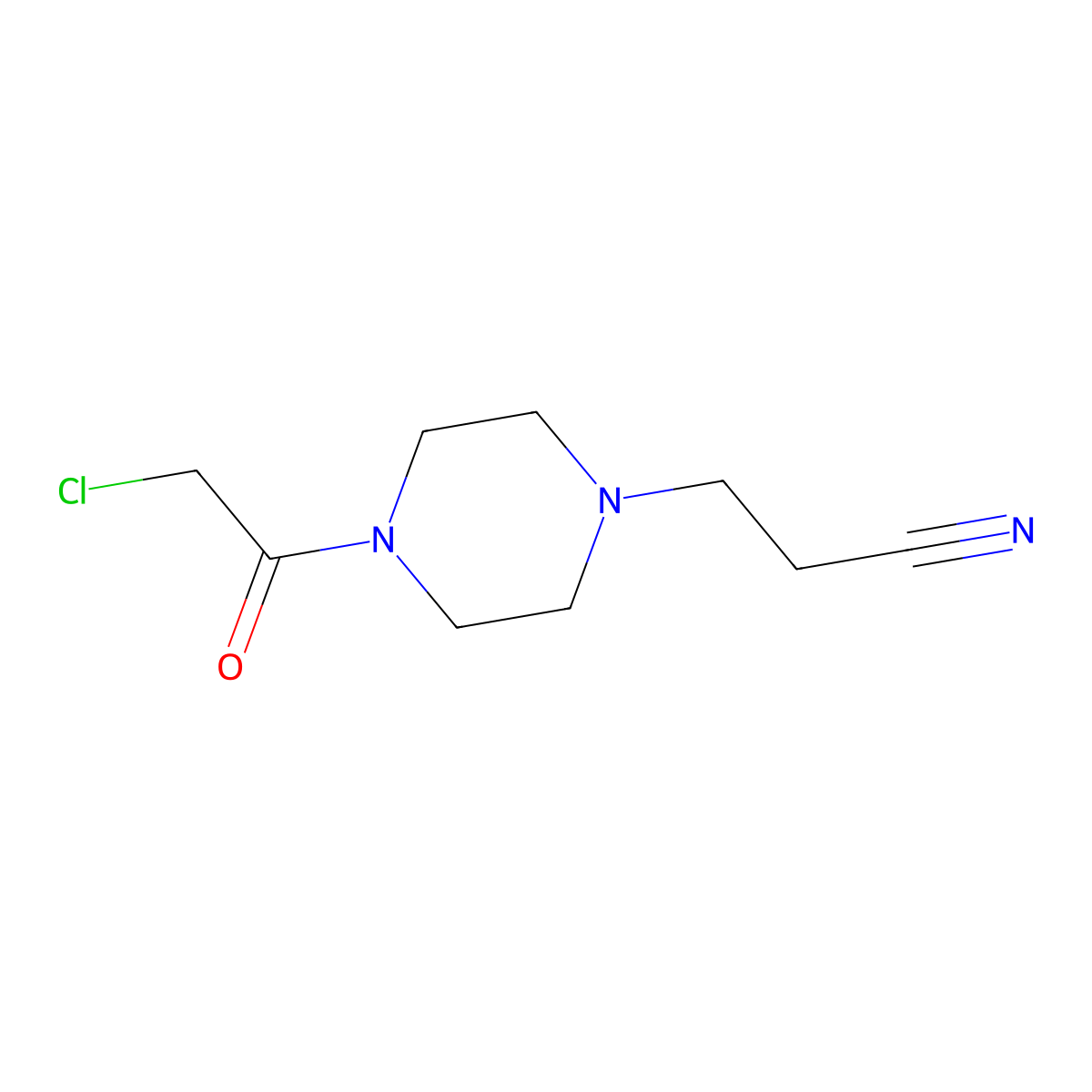 3-(4-(2-Chloroacetyl)piperazin-1-yl)propanenitrile molecular structure, CAS 713522-46-4