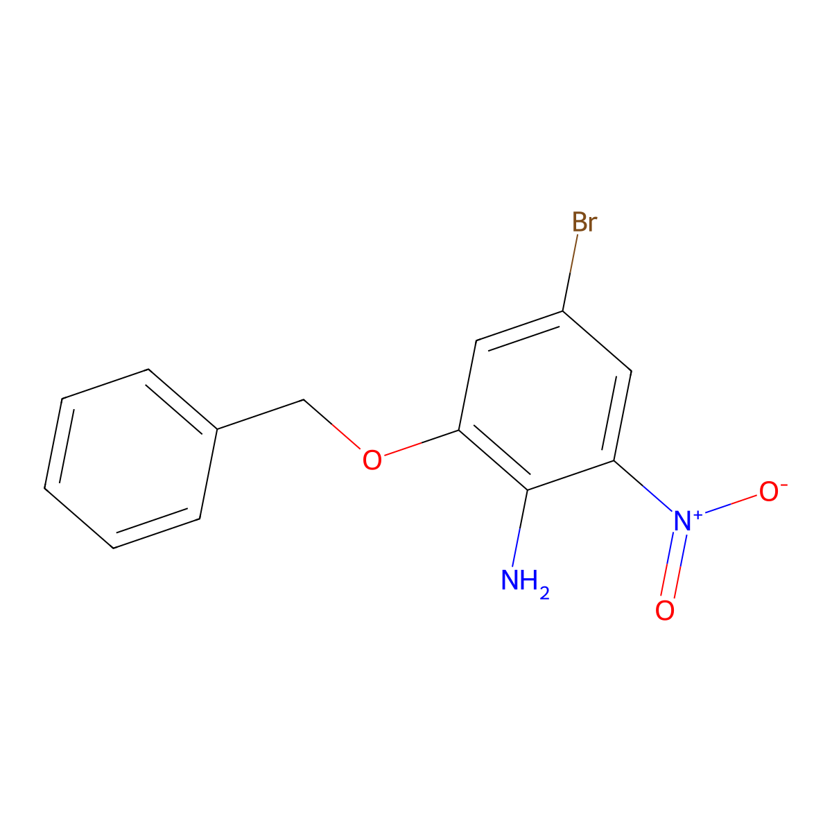 2-(Benzyloxy)-4-bromo-6-nitroaniline molecular structure, CAS 713530-47-3