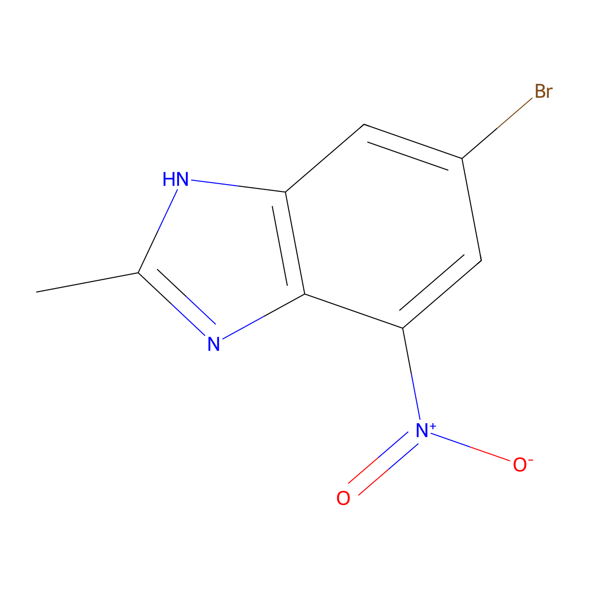 6-Bromo-2-methyl-4-nitro-1H-benzo[d]imidazole molecular structure, CAS 713530-56-4