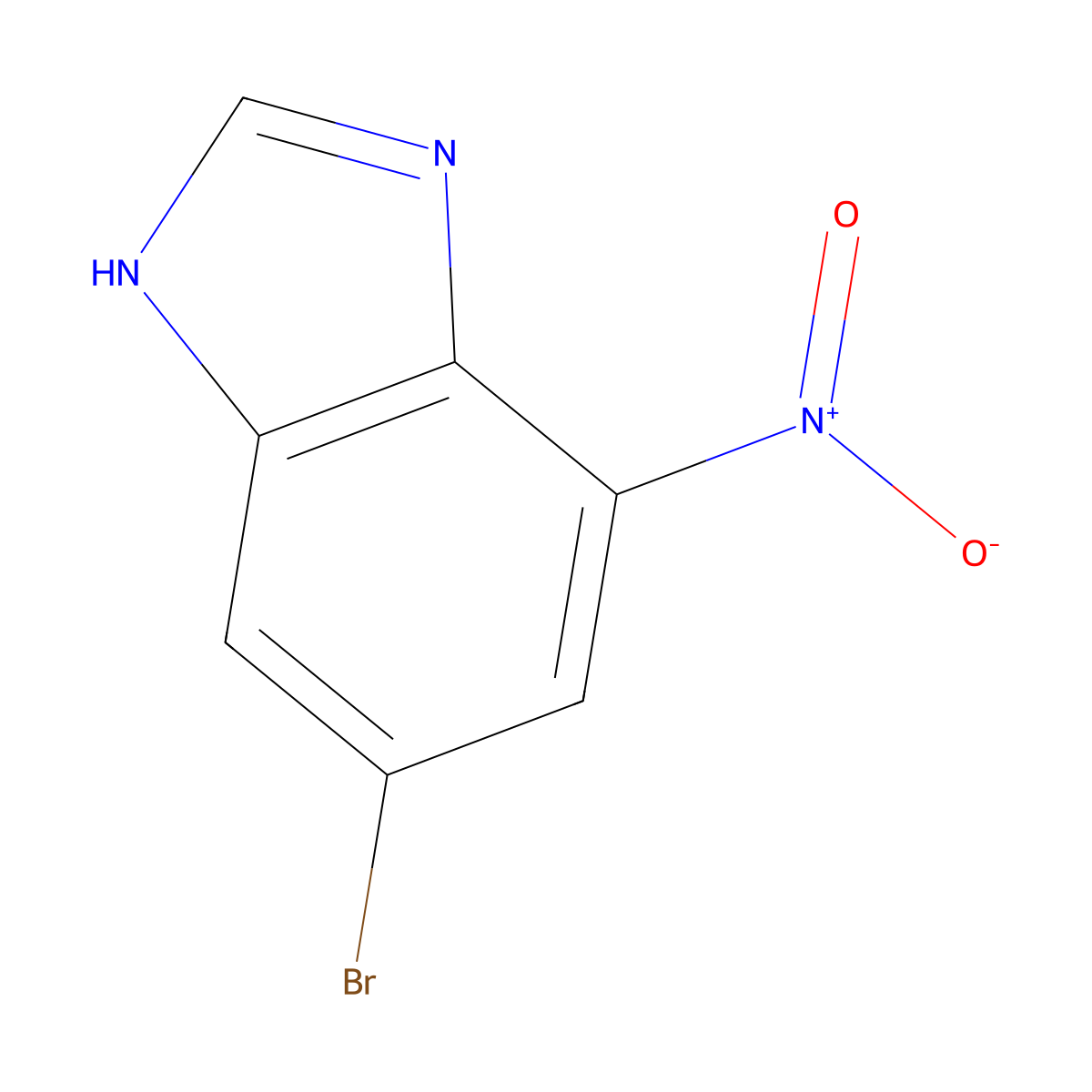 1H-Benzimidazole, 5-bromo-7-nitro- molecular structure, CAS 713530-57-5
