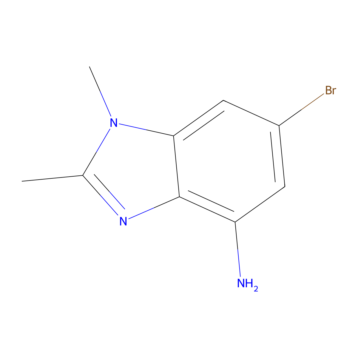4-Amino-6-bromo-1,2-dimethyl-1H-benzimidazole molecular structure, CAS 713530-66-6