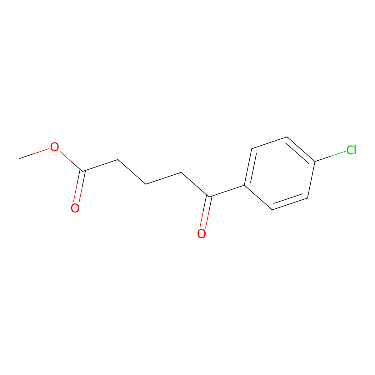 Methyl 5-(4-chlorophenyl)-5-oxovalerate molecular structure, CAS 71354-29-5