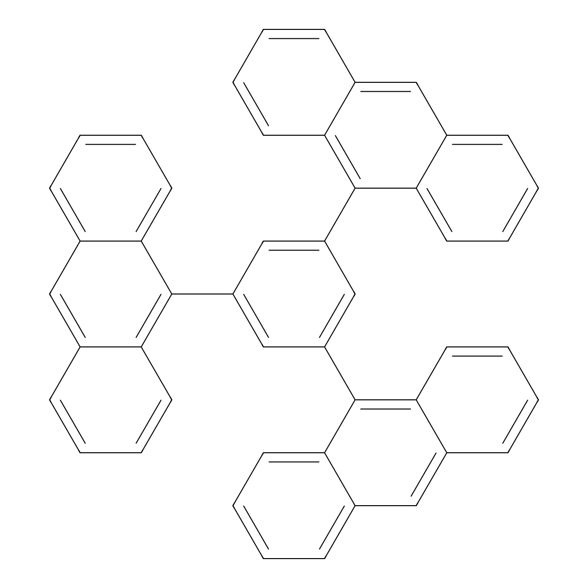 9,9',9''-(Benzene-1,3,5-triyl)trianthracene molecular structure, CAS 713542-04-2