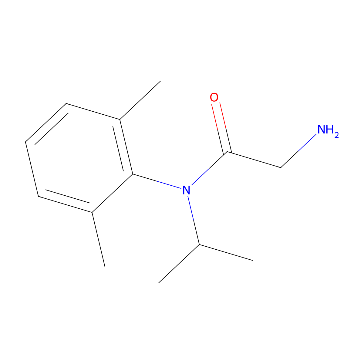 2-amino-N-(2,6-dimethylphenyl)-N-(propan-2-yl)acetamide molecular structure, CAS 71359-23-4