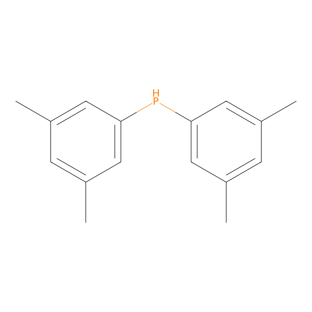 Bis(3,5-dimethylphenyl)phosphine molecular structure, CAS 71360-06-0