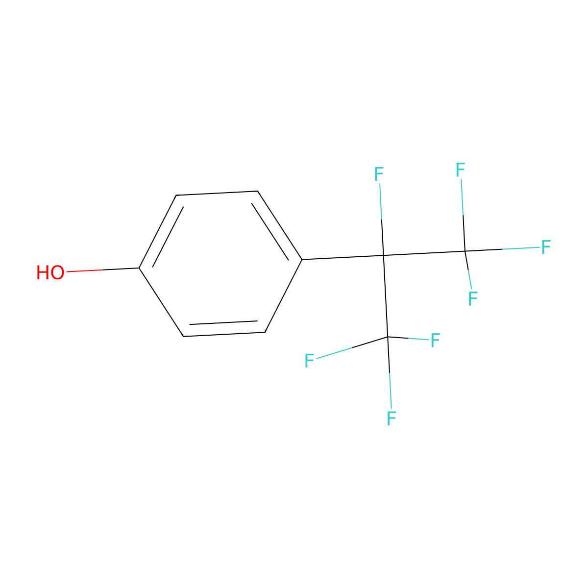 4-(1,1,1,2,3,3,3-Heptafluoropropan-2-yl)phenol molecular structure, CAS 71360-30-0