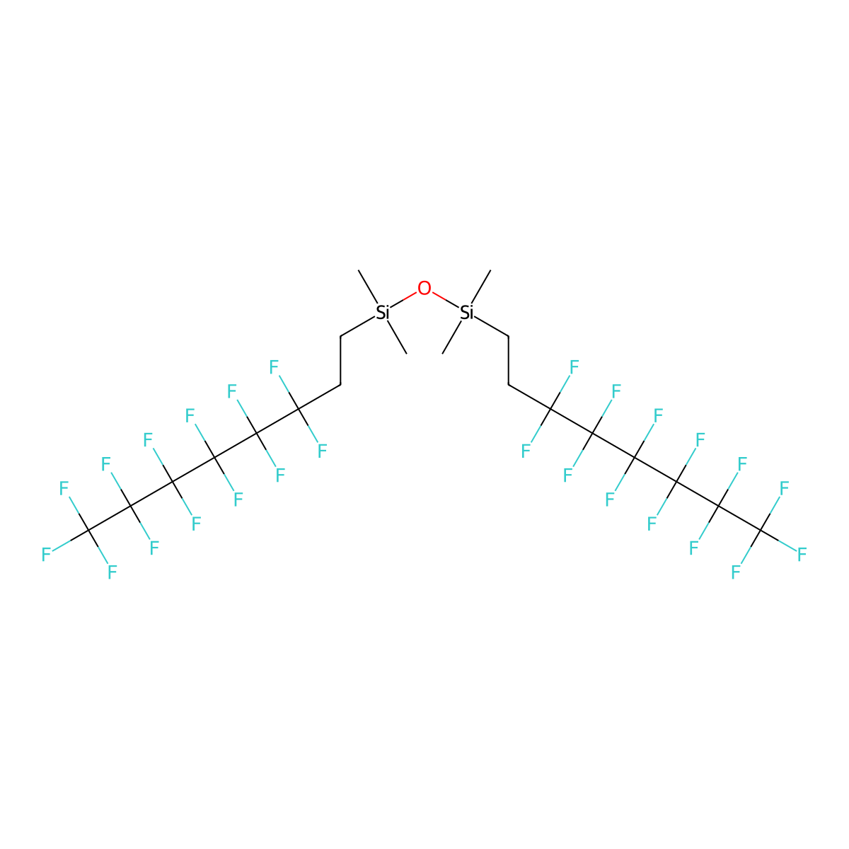 1,1,3,3-Tetramethyl-1,3-bis((perfluorohexyl)ethyl)disiloxane molecular structure, CAS 71363-70-7