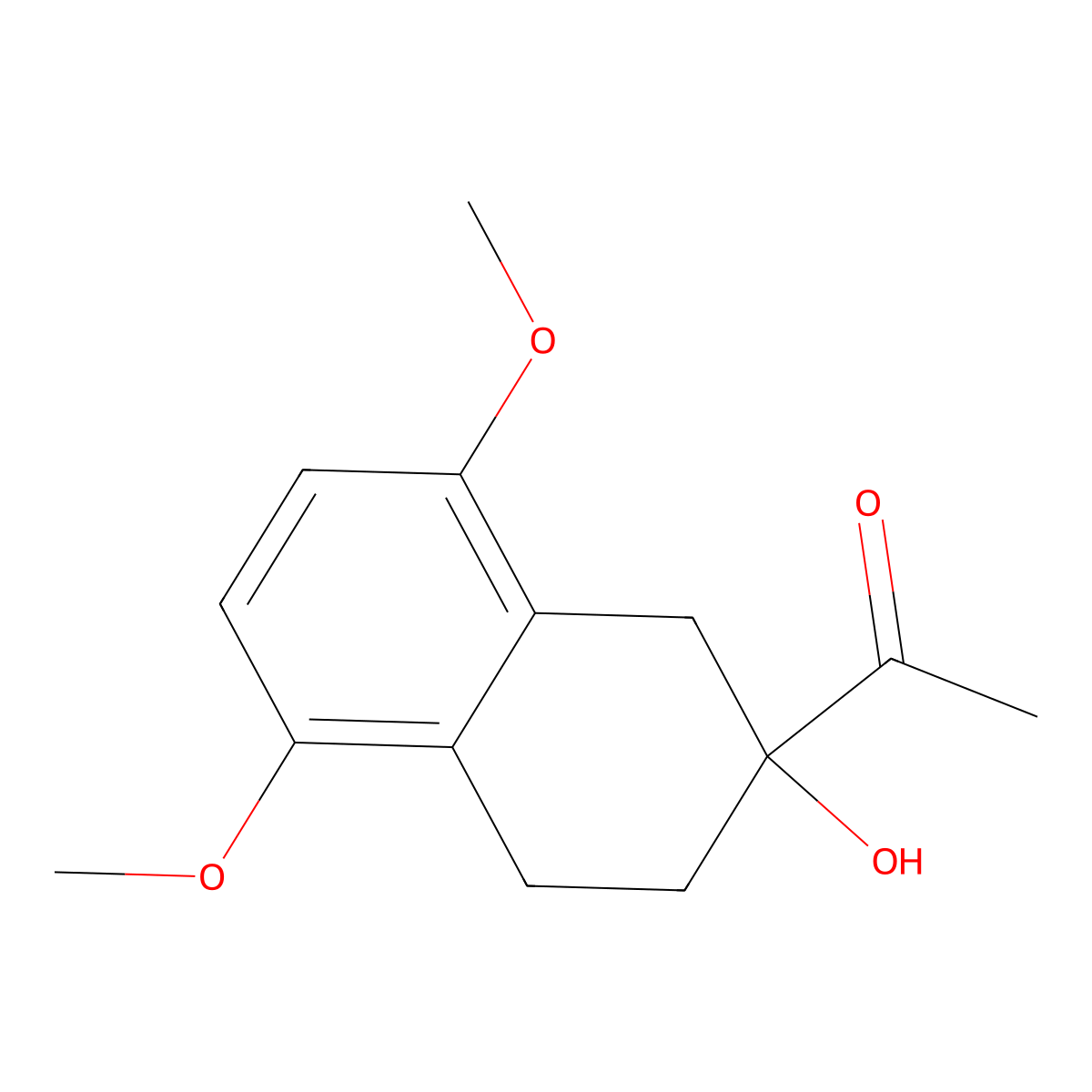 1-(2-hydroxy-5,8-dimethoxy-3,4-dihydro-1H-naphthalen-2-yl)ethanone molecular structure, CAS 71366-25-1