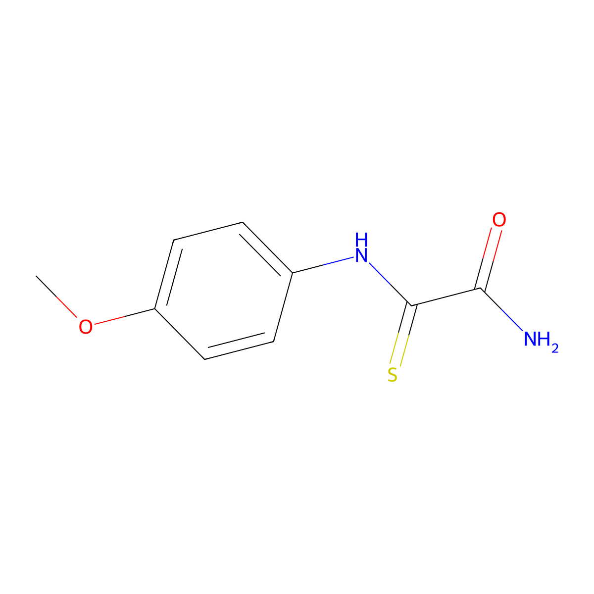 2-((4-Methoxyphenyl)amino)-2-thioxoacetamide molecular structure, CAS 71369-81-8