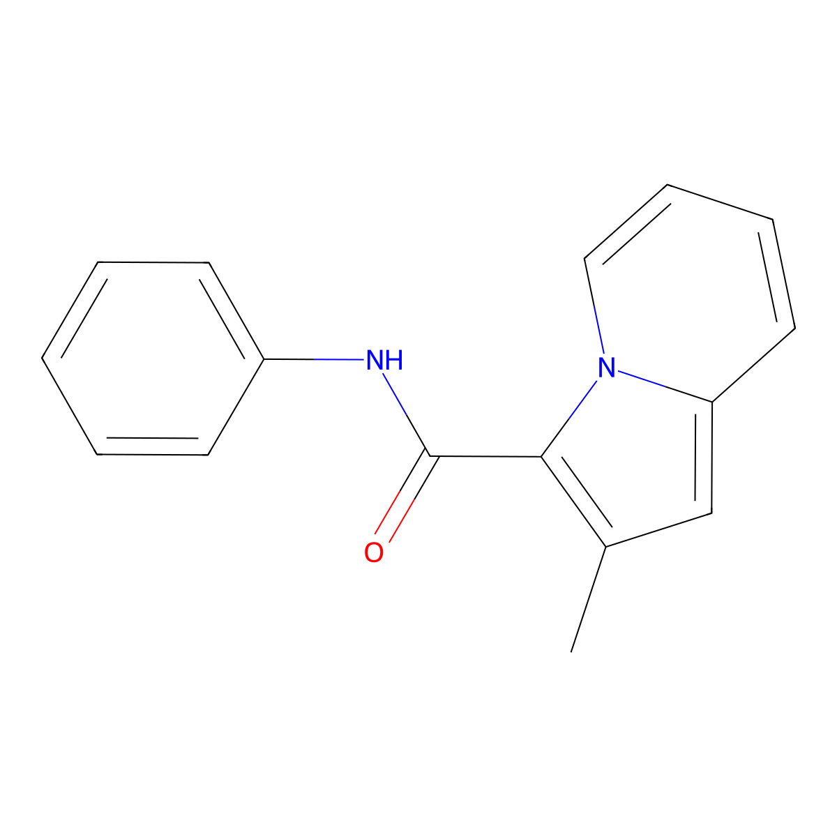 2-methyl-N-phenylindolizine-3-carboxamide molecular structure, CAS 7137-11-3