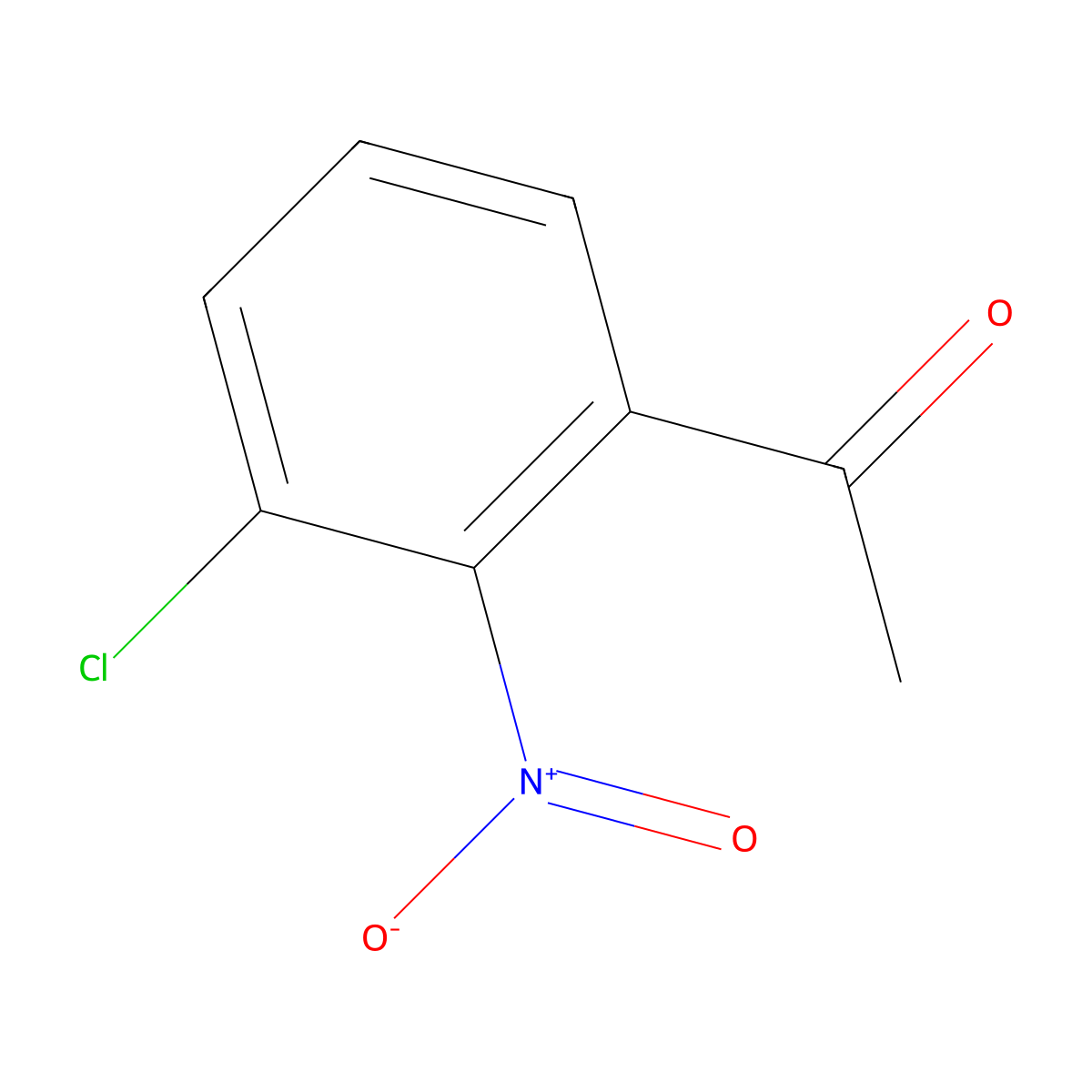 1-(3-Chloro-2-nitrophenyl)ethanone molecular structure, CAS 7137-38-4