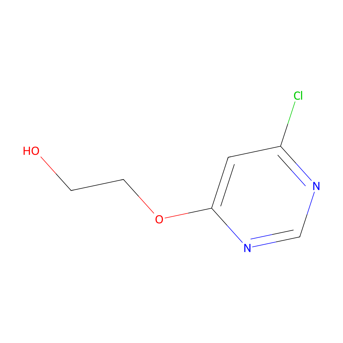 2-[(6-Chloropyrimidin-4-yl)oxy]ethan-1-ol molecular structure, CAS 71371-03-4