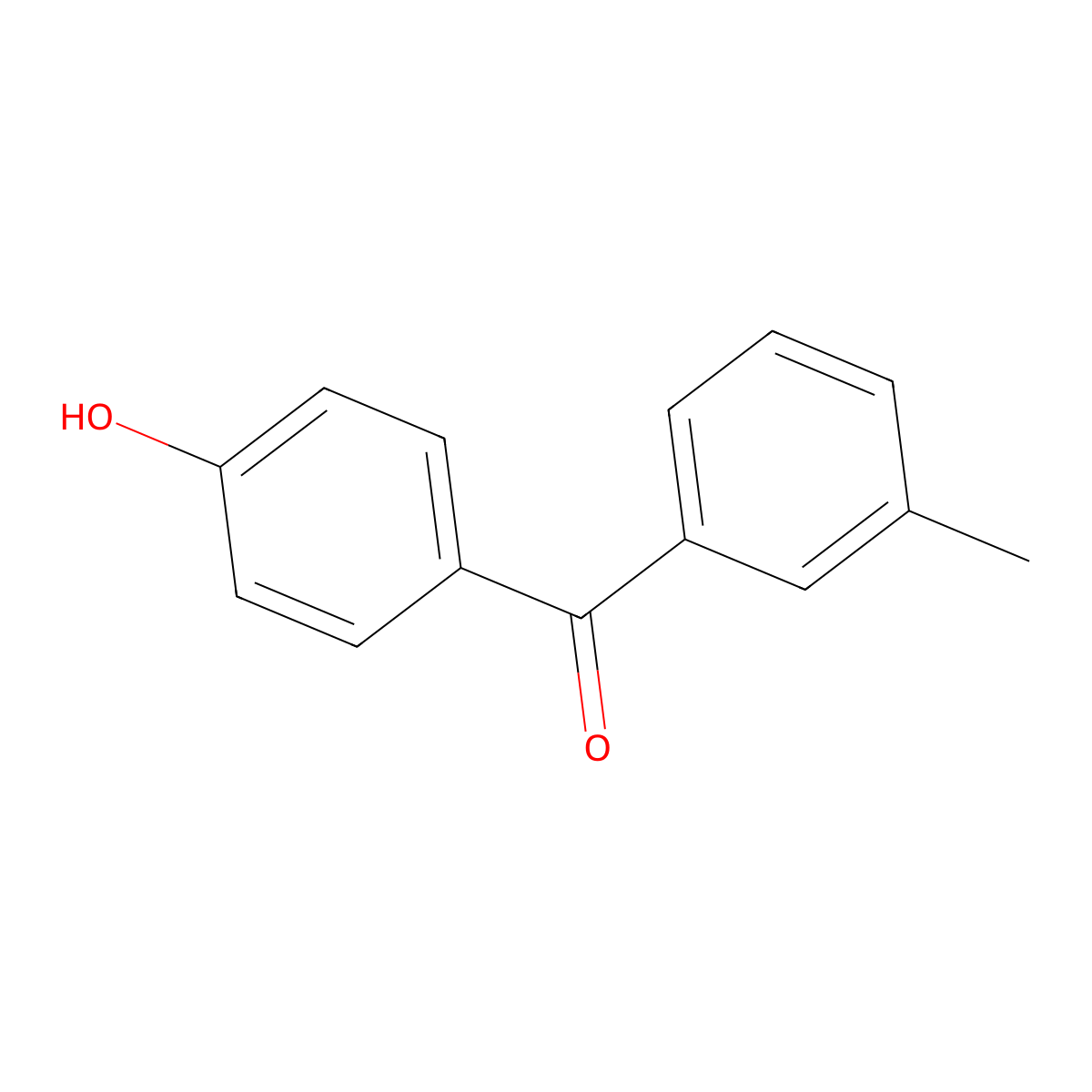 (4-Hydroxyphenyl)(3-methylphenyl)methanone molecular structure, CAS 71372-37-7
