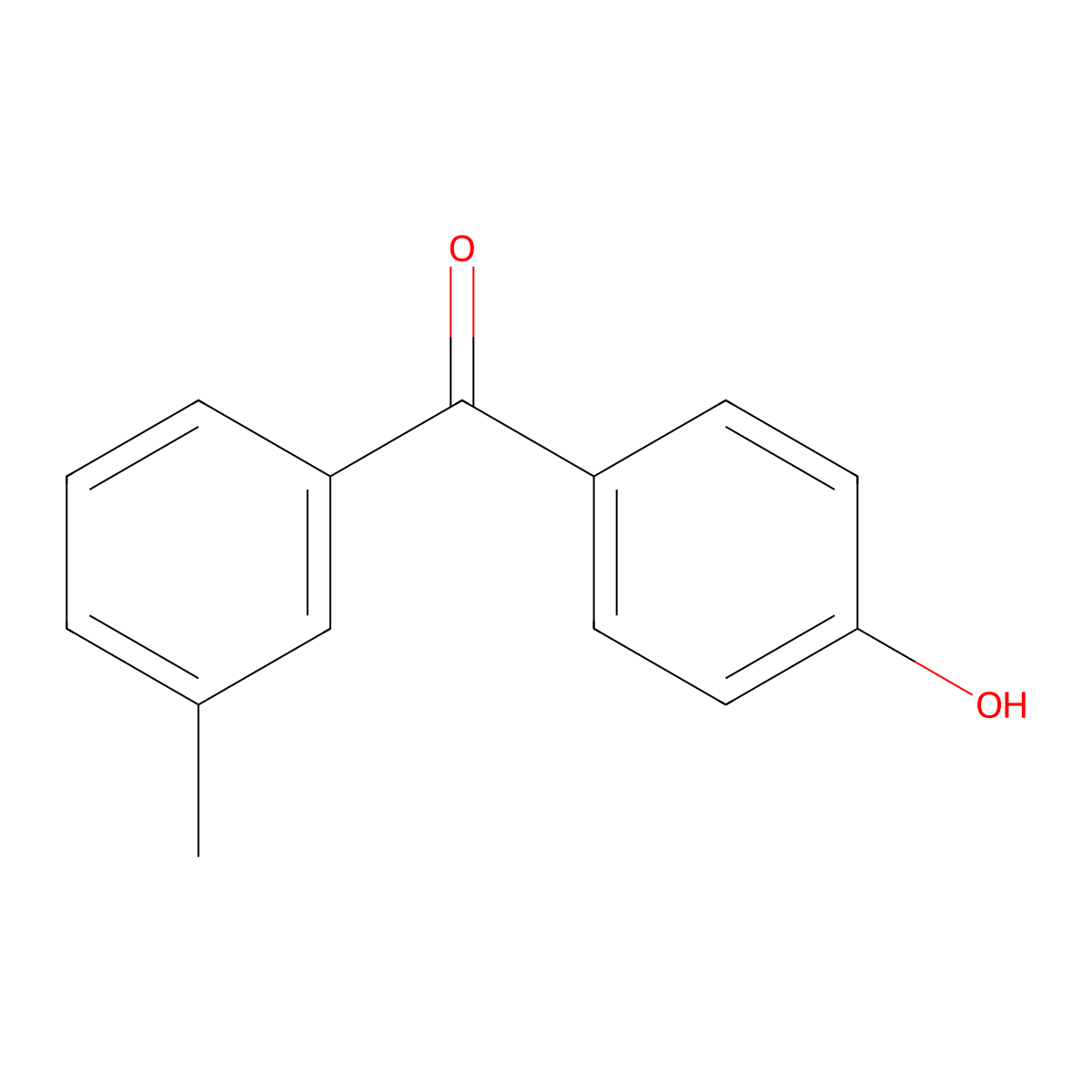 (4-Hydroxyphenyl)(3-methylphenyl)methanone molecular structure, CAS 71372-37-7