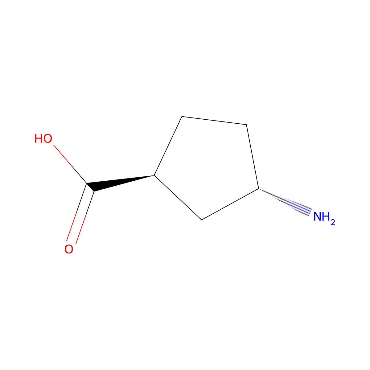 (1S,3S)-3-Aminocyclopentanecarboxylic acid molecular structure, CAS 71376-02-8