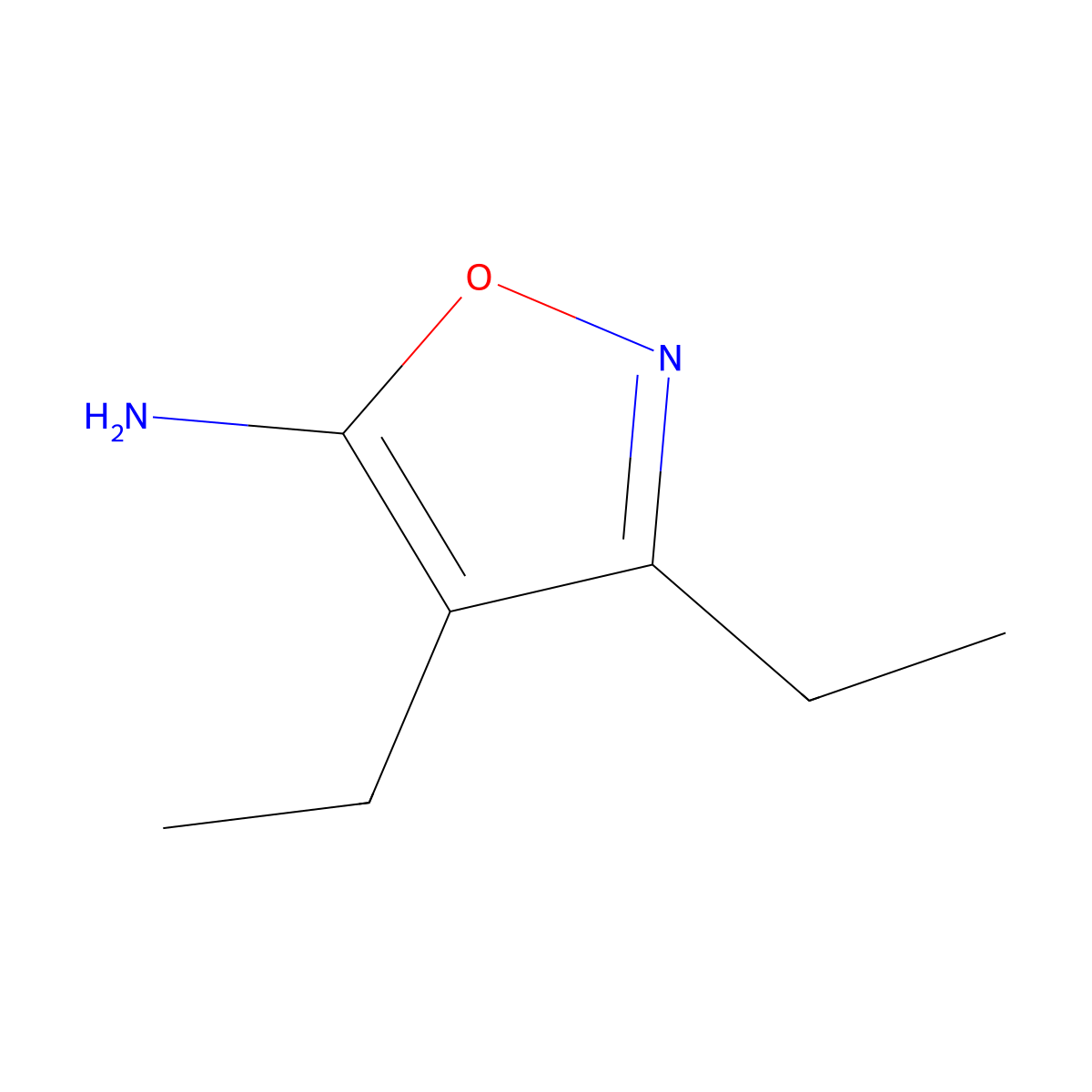 3,4-Diethylisoxazol-5-amine molecular structure, CAS 71378-51-3