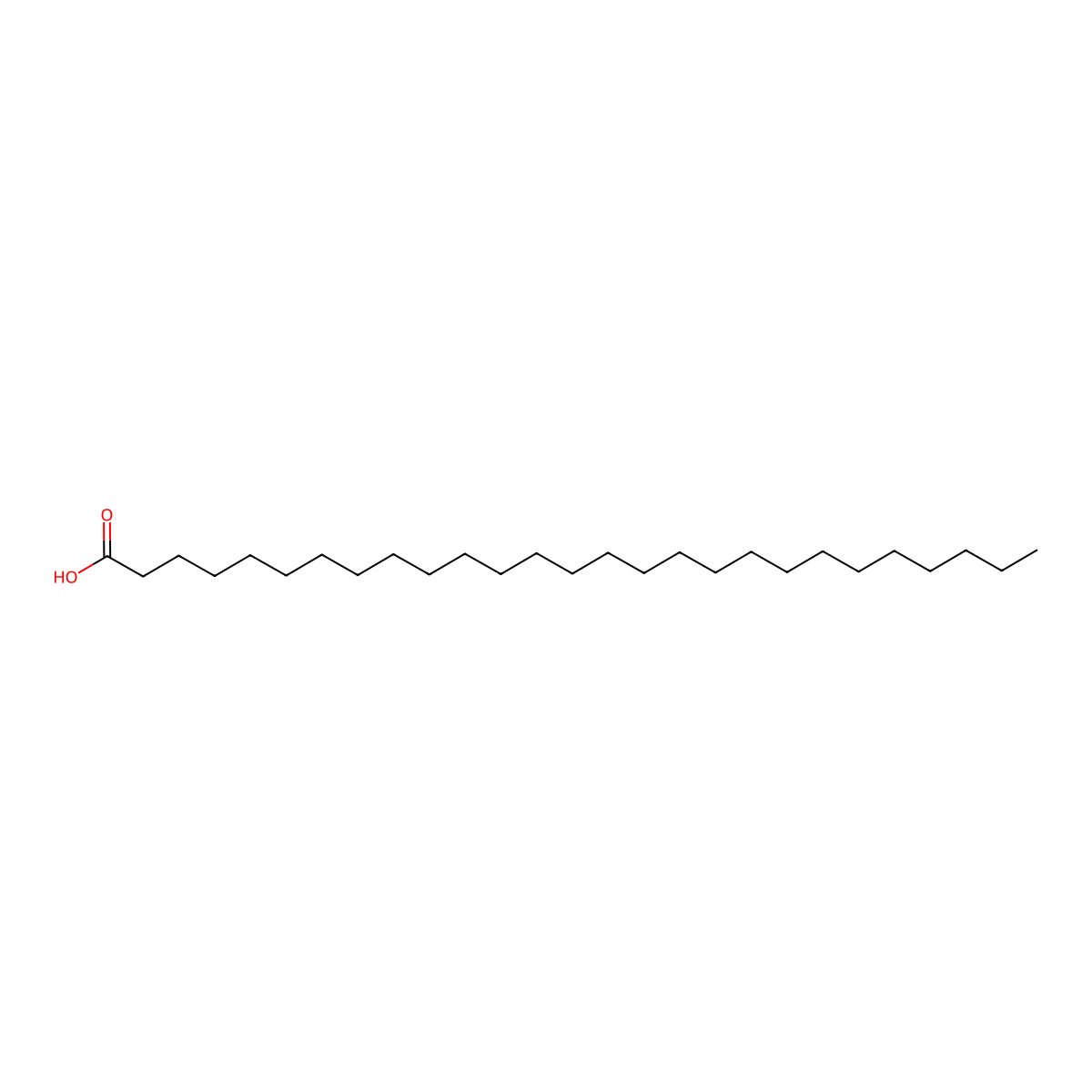 Heptacosanoic acid molecular structure, CAS 7138-40-1