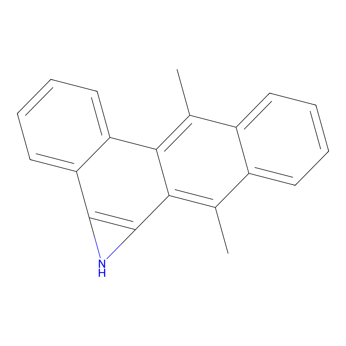 7,12-Dimethylbenz(a)anthracene 5,6-imine molecular structure, CAS 71382-46-2