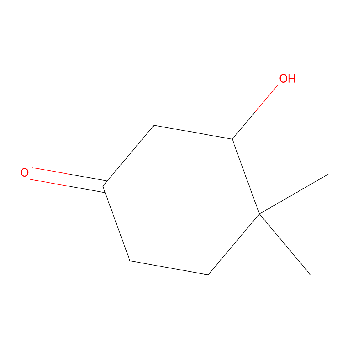 3-Hydroxy-4,4-dimethylcyclohexan-1-one molecular structure, CAS 71385-27-8