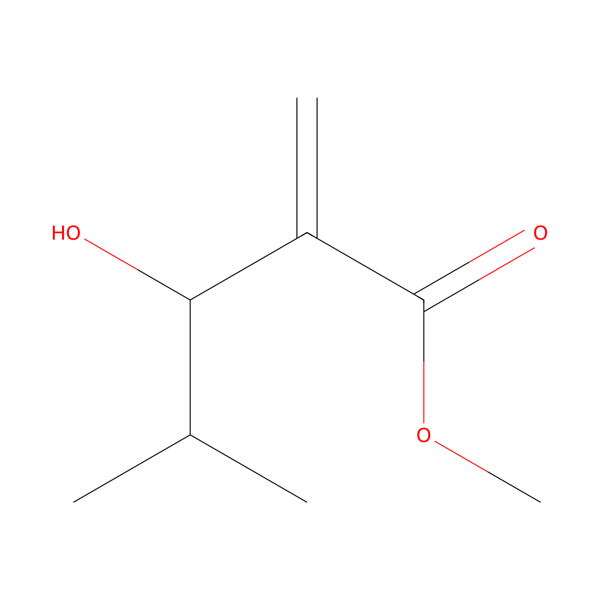 Pentanoic acid, 3-hydroxy-4-methyl-2-methylene-, methyl ester molecular structure, CAS 71385-30-3
