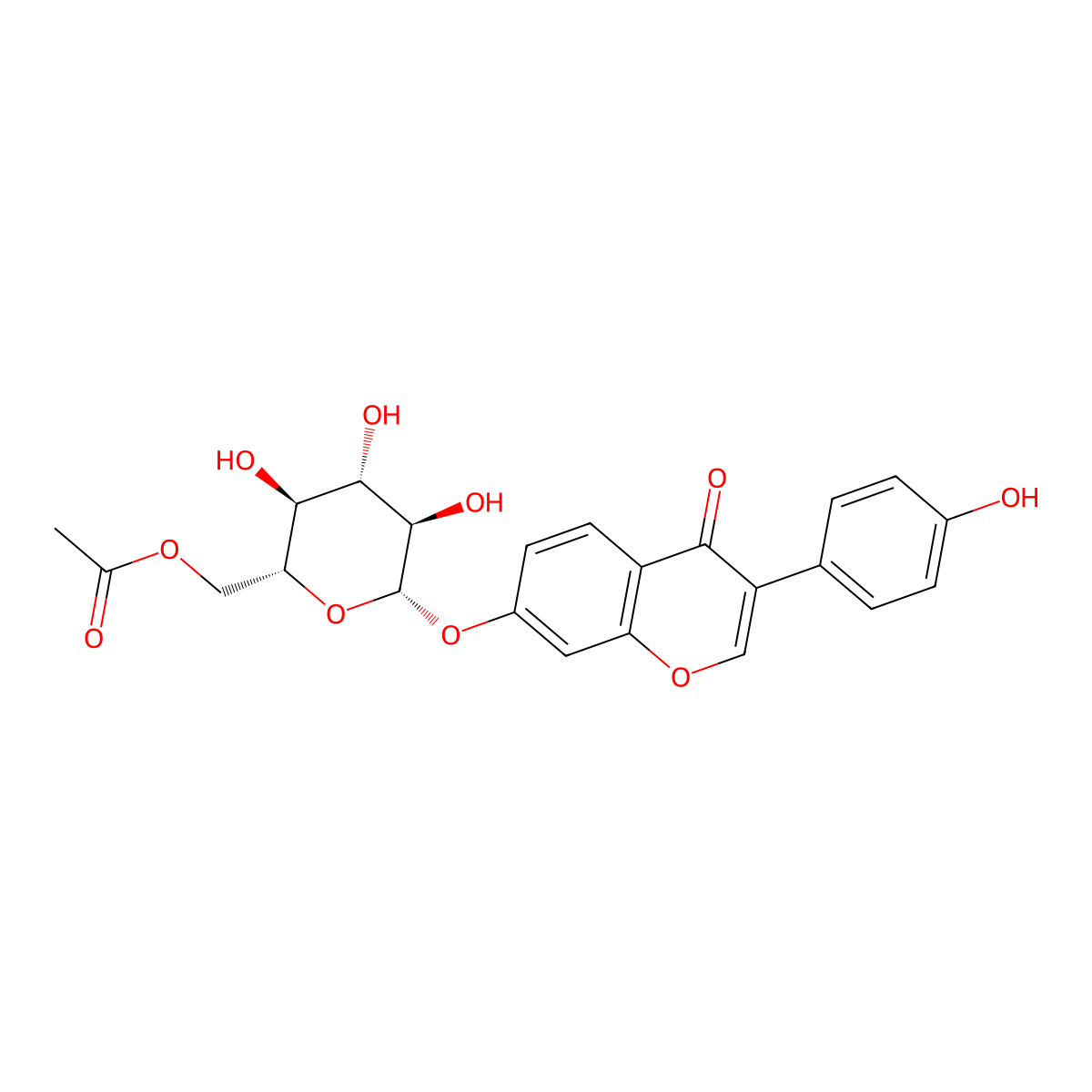 6''-O-Acetyldaidzin molecular structure, CAS 71385-83-6