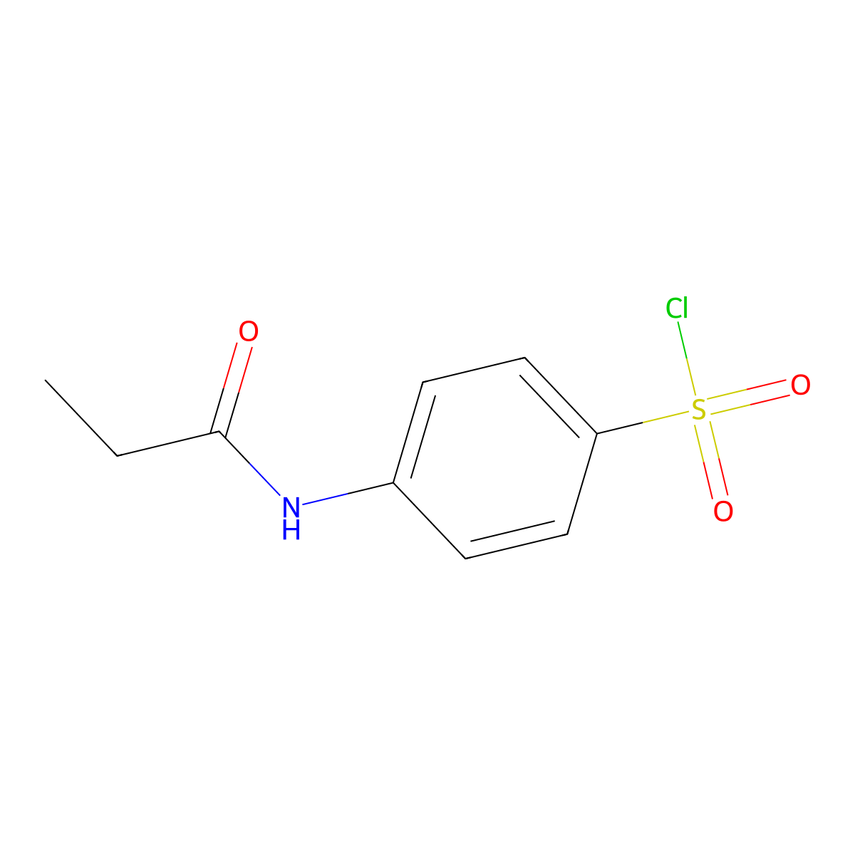4-Propanamidobenzene-1-sulfonyl chloride molecular structure, CAS 7139-88-0