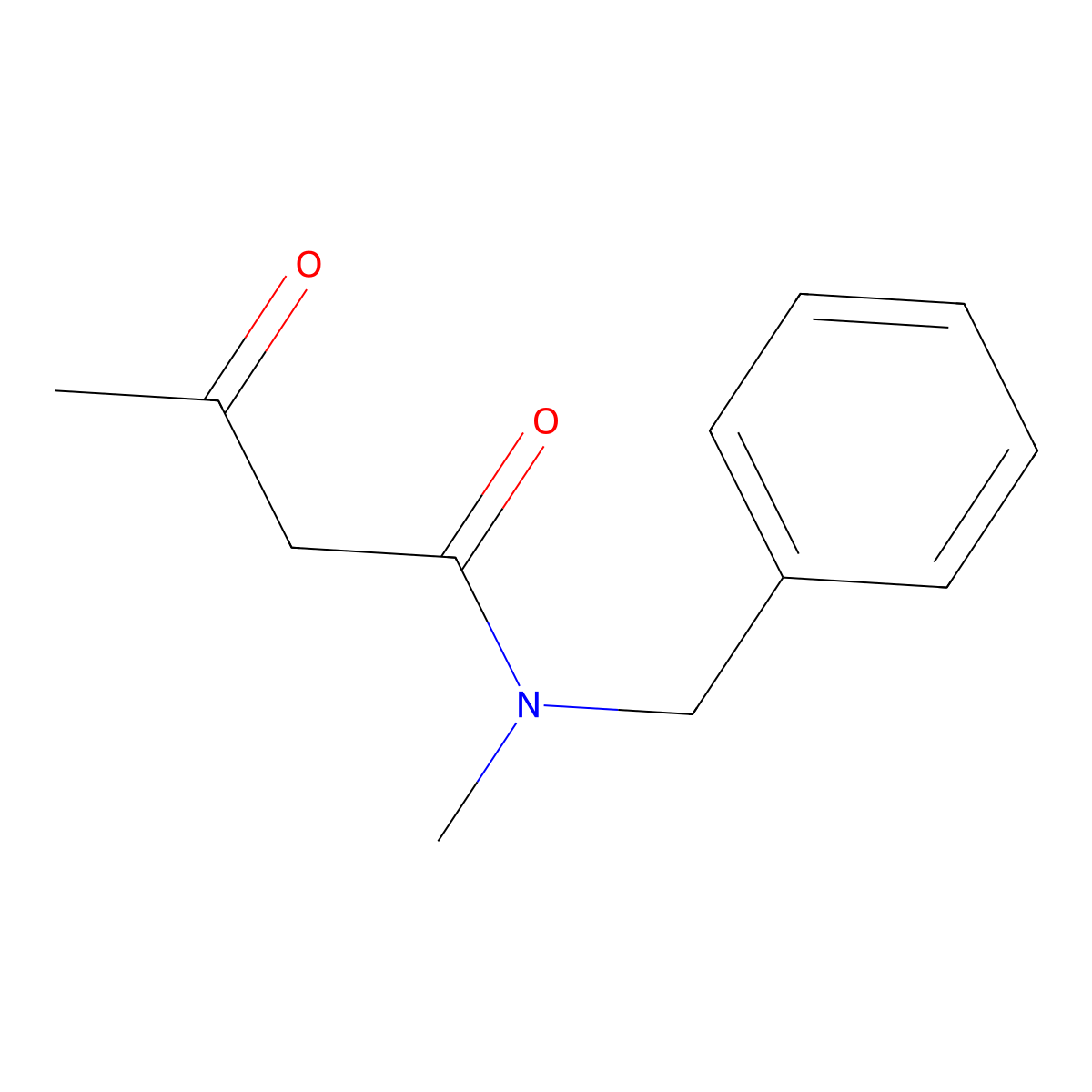 N-Benzyl-N-Methylacetoacetamide molecular structure, CAS 71392-09-1