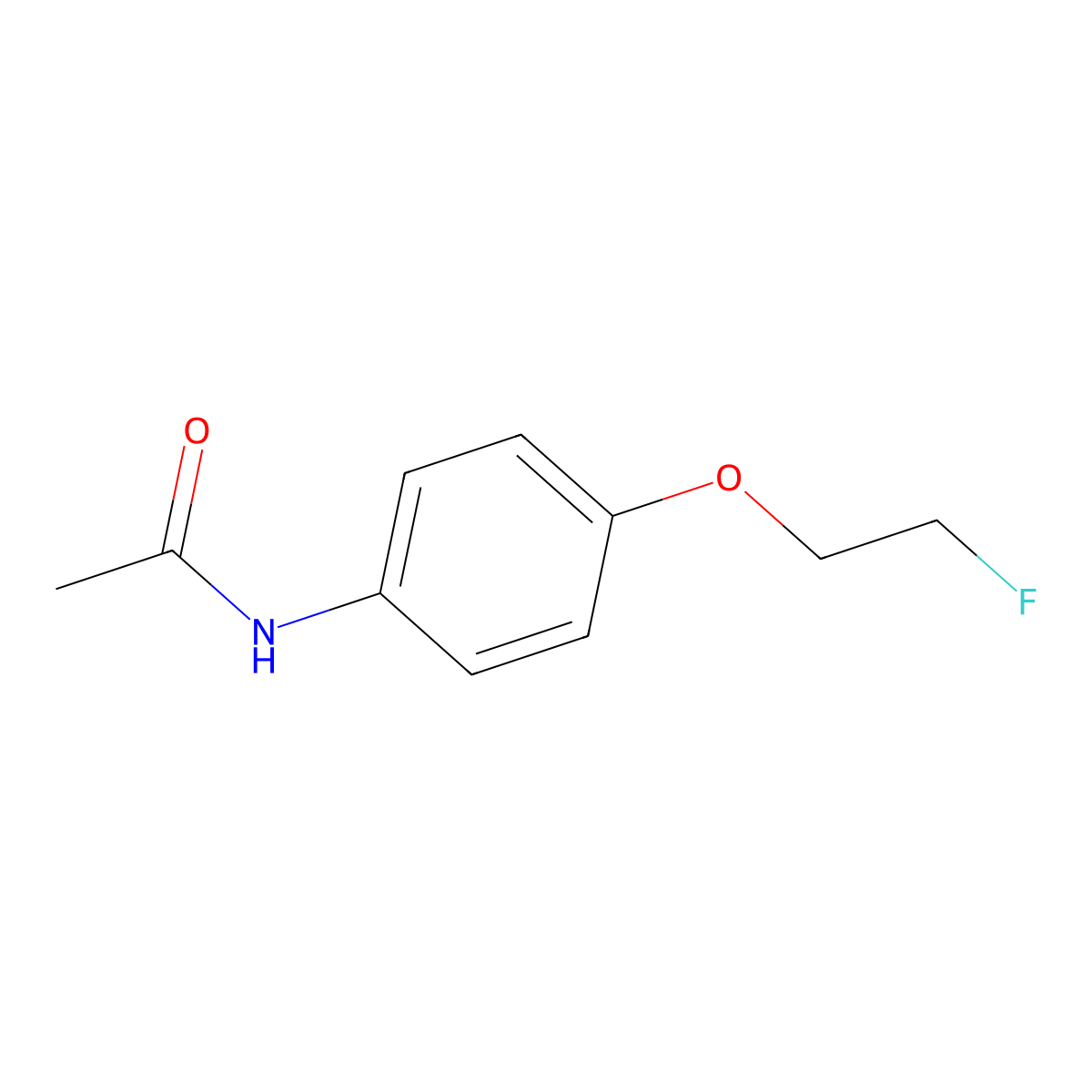 N-[4-(2-fluoroethoxy)phenyl]acetamide molecular structure, CAS 714-24-9