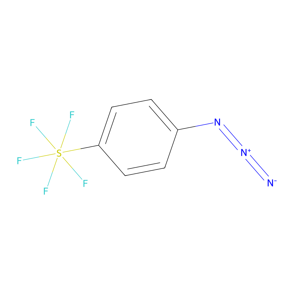 1-Azido-4-(pentafluoro-lambda6-sulfanyl)benzene molecular structure, CAS 714-95-4
