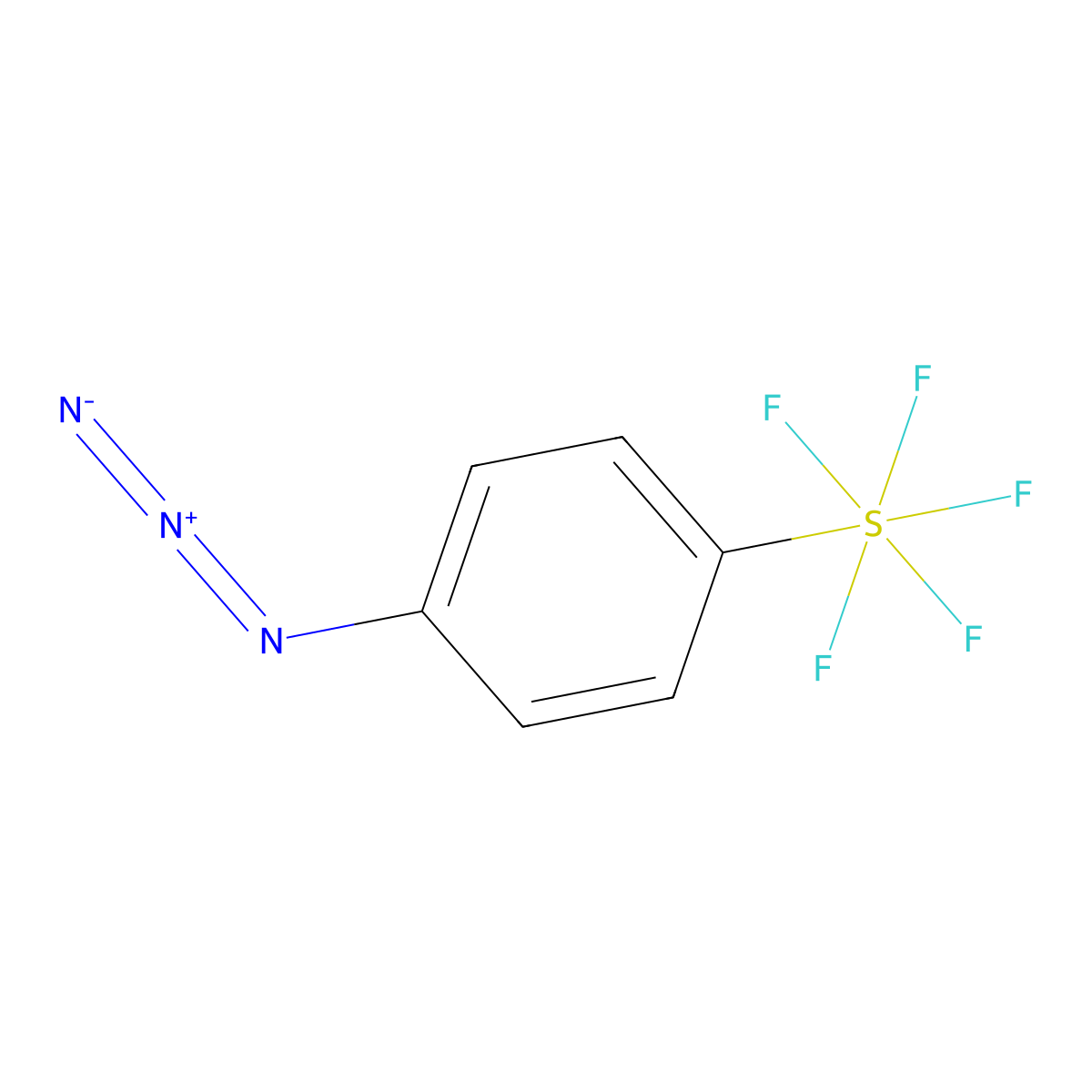 1-Azido-4-(pentafluoro-lambda6-sulfanyl)benzene molecular structure, CAS 714-95-4