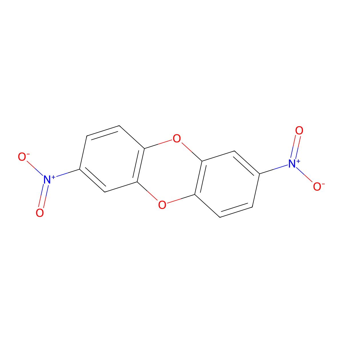 2,7-Dinitrodibenzo-p-dioxin molecular structure, CAS 71400-33-4