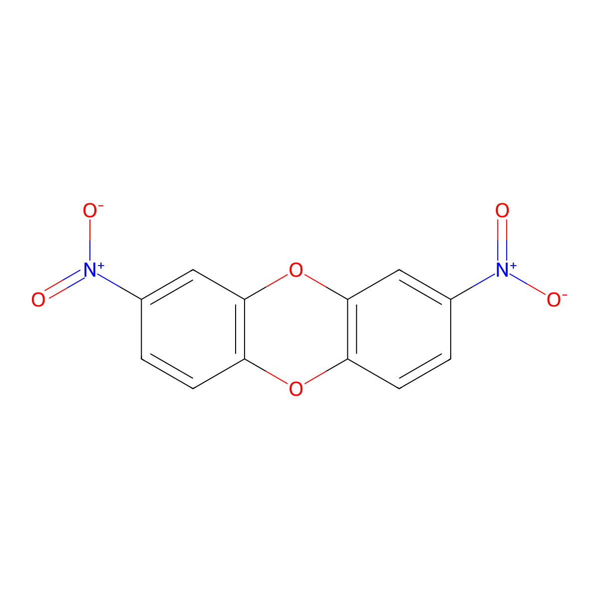 2,8-Dinitrodibenzo-p-dioxin molecular structure, CAS 71400-34-5