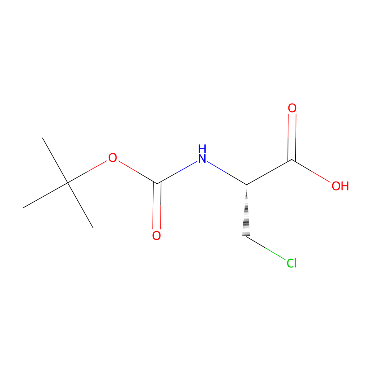 Boc-beta-chloro-ala-oh molecular structure, CAS 71404-98-3