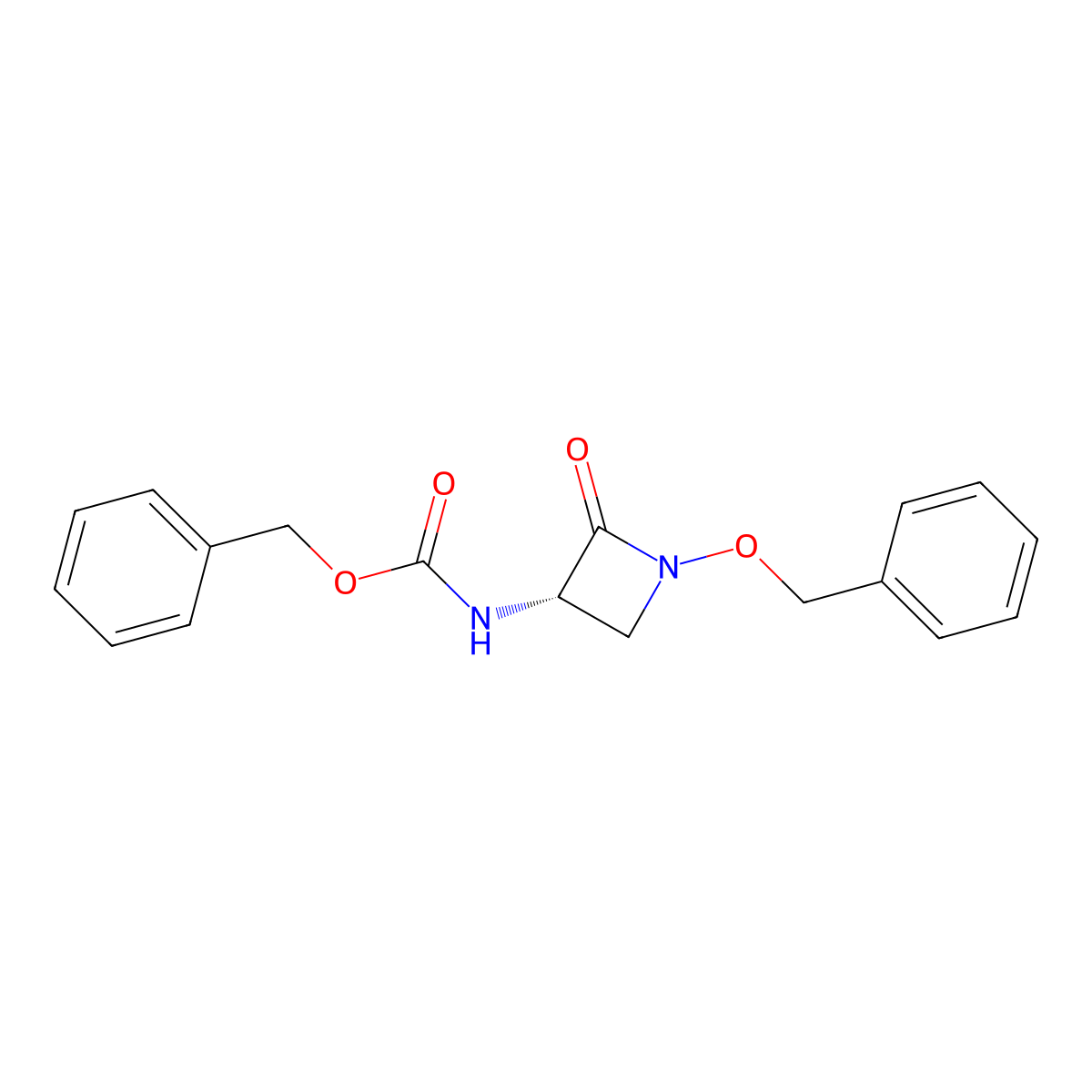 (S)-[1-(Benzyloxy)-2-oxo-3-azetidinyl]carbamic acid benzyl ester molecular structure, CAS 71404-99-4