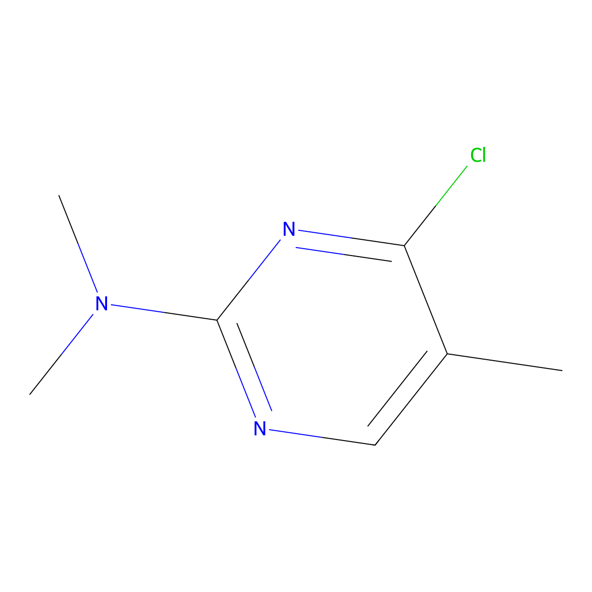 4-Chloro-N,N,5-trimethylpyrimidin-2-amine molecular structure, CAS 71406-68-3