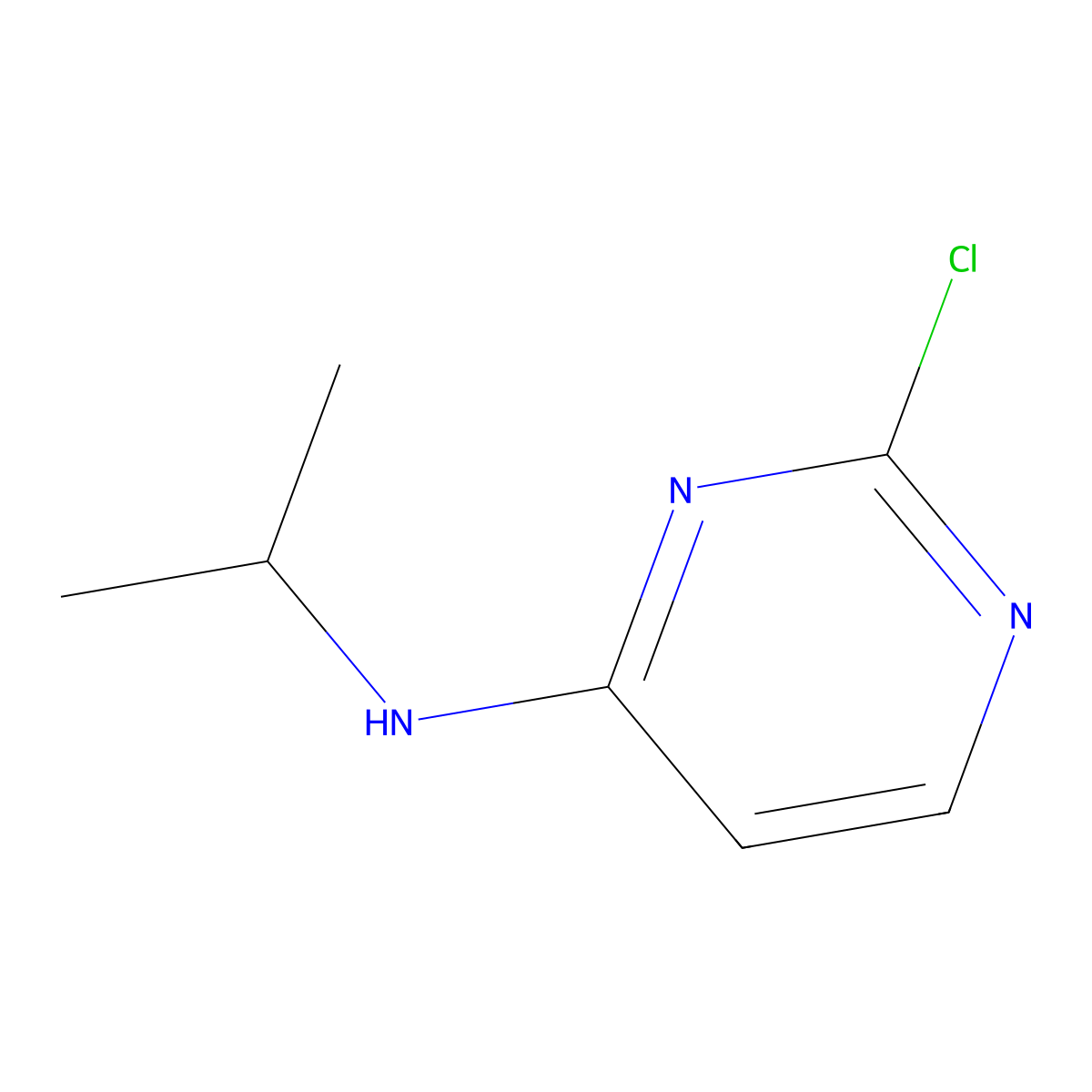 2-Chloro-N-isopropyl-4-pyrimidinamine molecular structure, CAS 71406-72-9