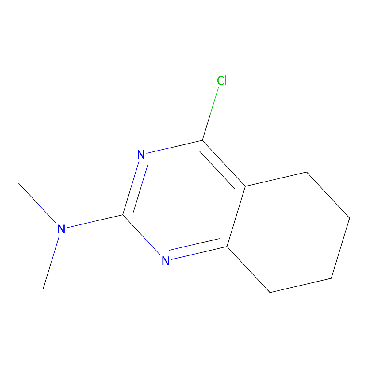 4-Chloro-N,N-dimethyl-5,6,7,8-tetrahydroquinazolin-2-amine molecular structure, CAS 71406-81-0