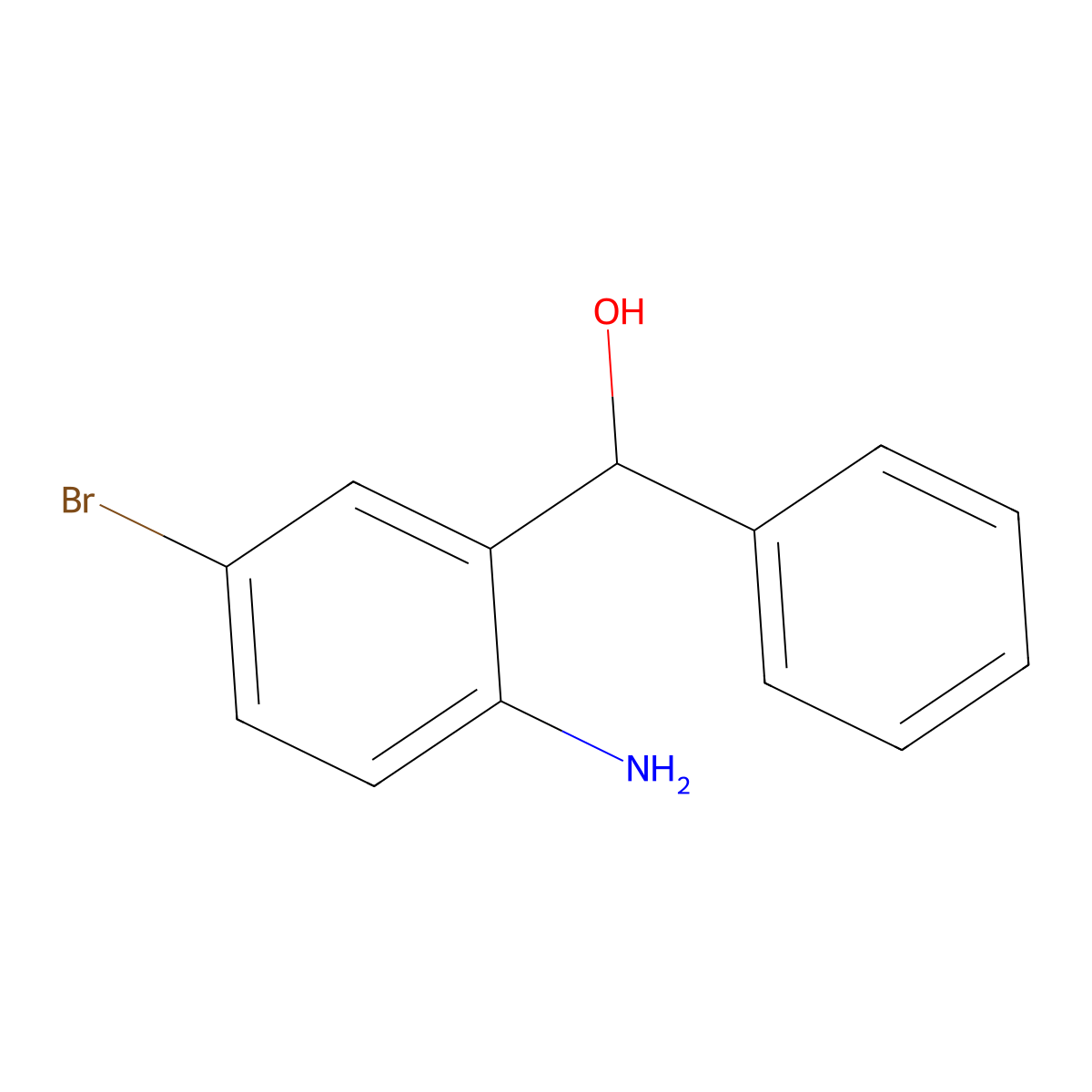 (2-Amino-5-bromophenyl)(phenyl)methanol molecular structure, CAS 7141-05-1