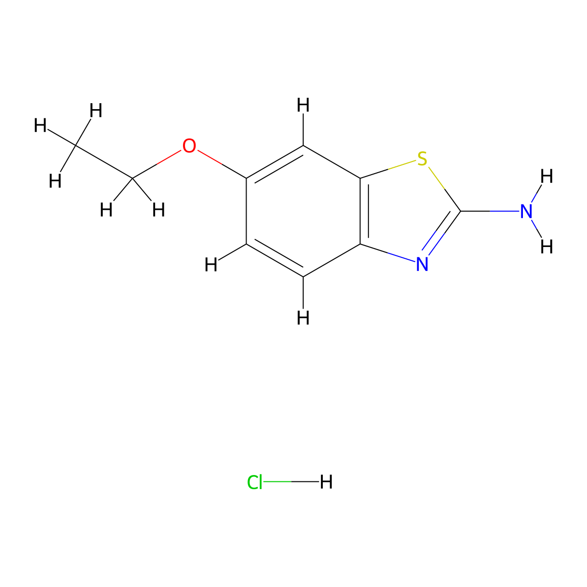 6-Ethoxybenzothiazol-2-amine monohydrochloride molecular structure, CAS 71411-81-9