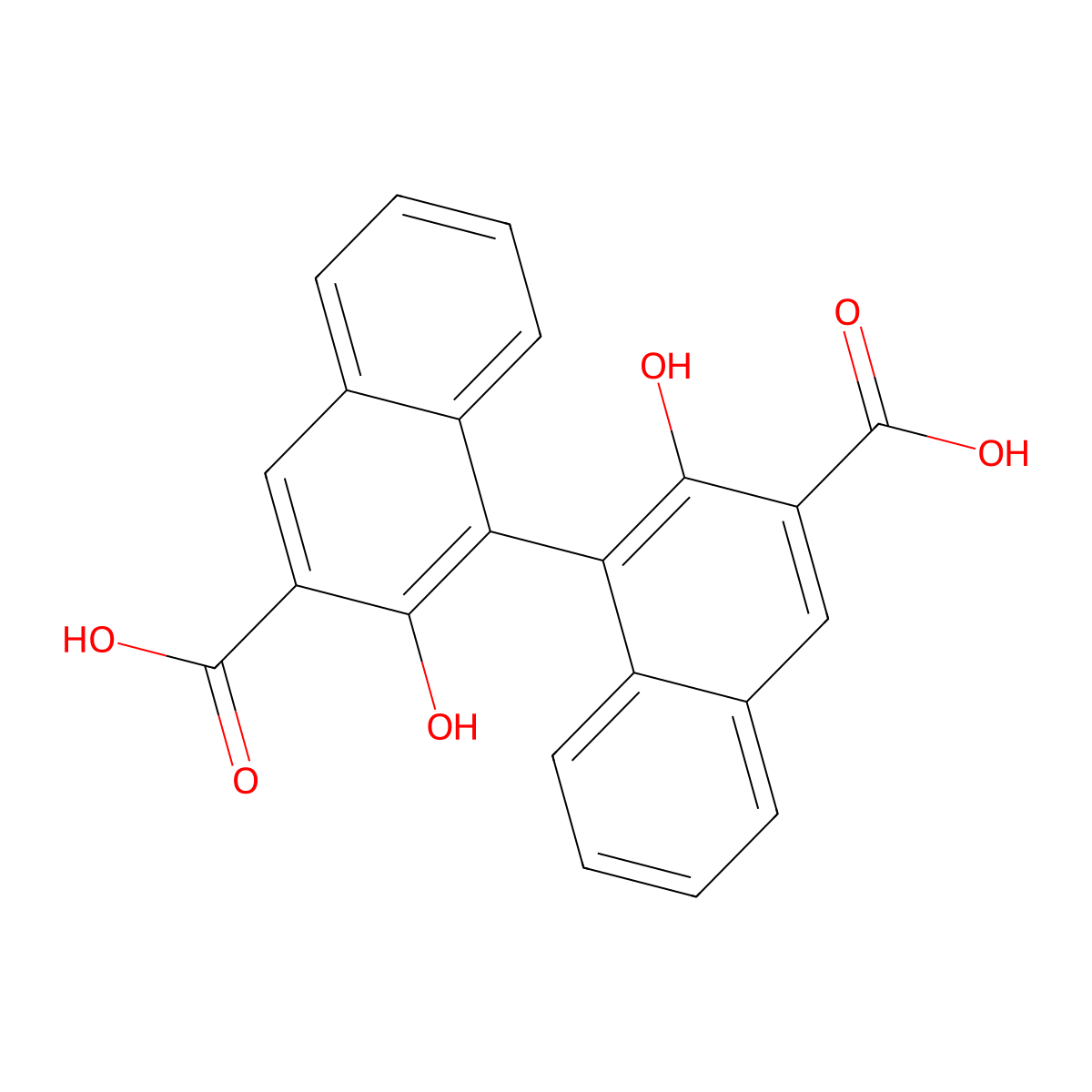 4-(3-Carboxy-2-hydroxynaphthalen-1-yl)-3-hydroxynaphthalene-2-carboxylic acid molecular structure, CAS 71411-87-5