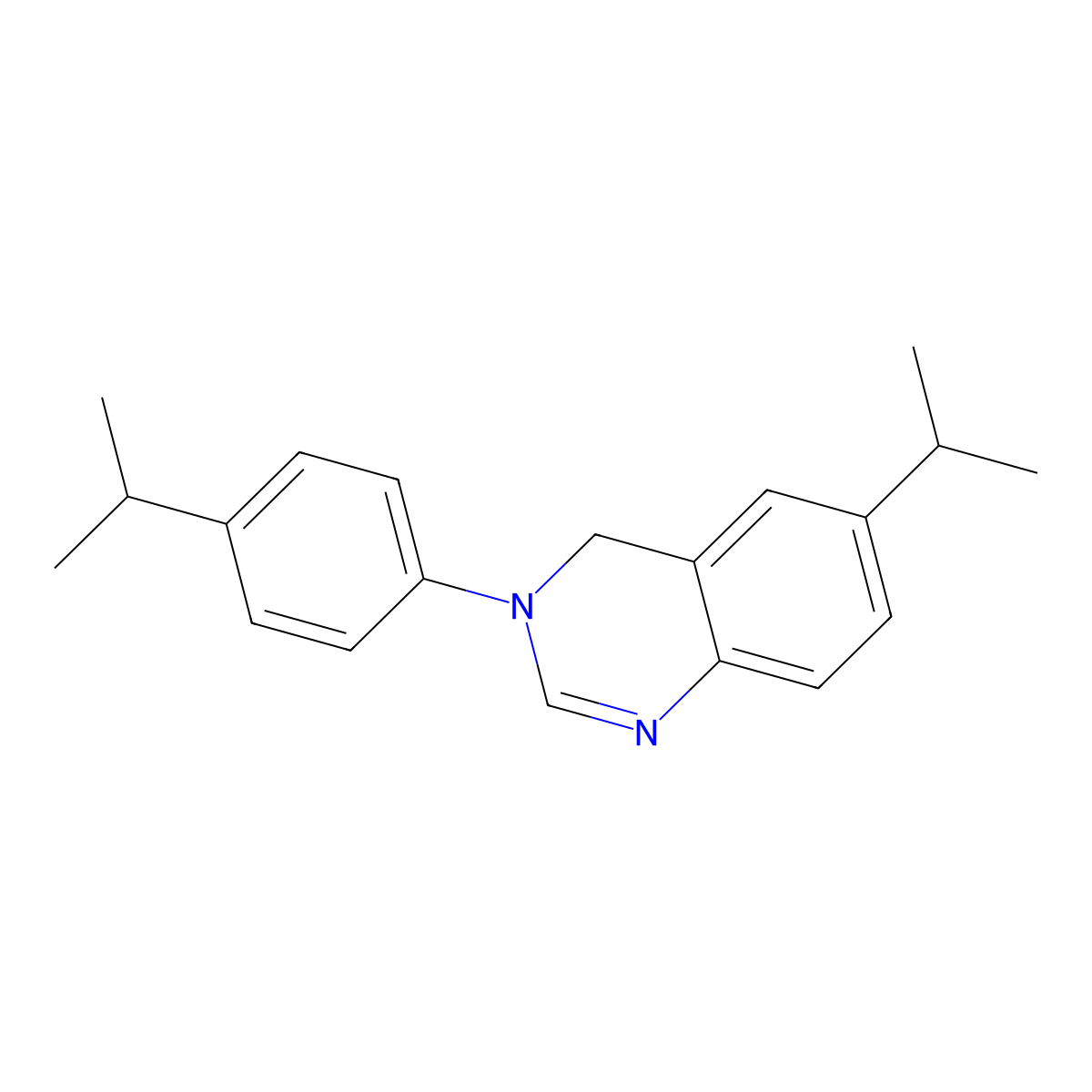 3,4-Dihydro-6-(isopropyl)-3-(4-(isopropyl)phenyl)quinazoline molecular structure, CAS 71412-21-0