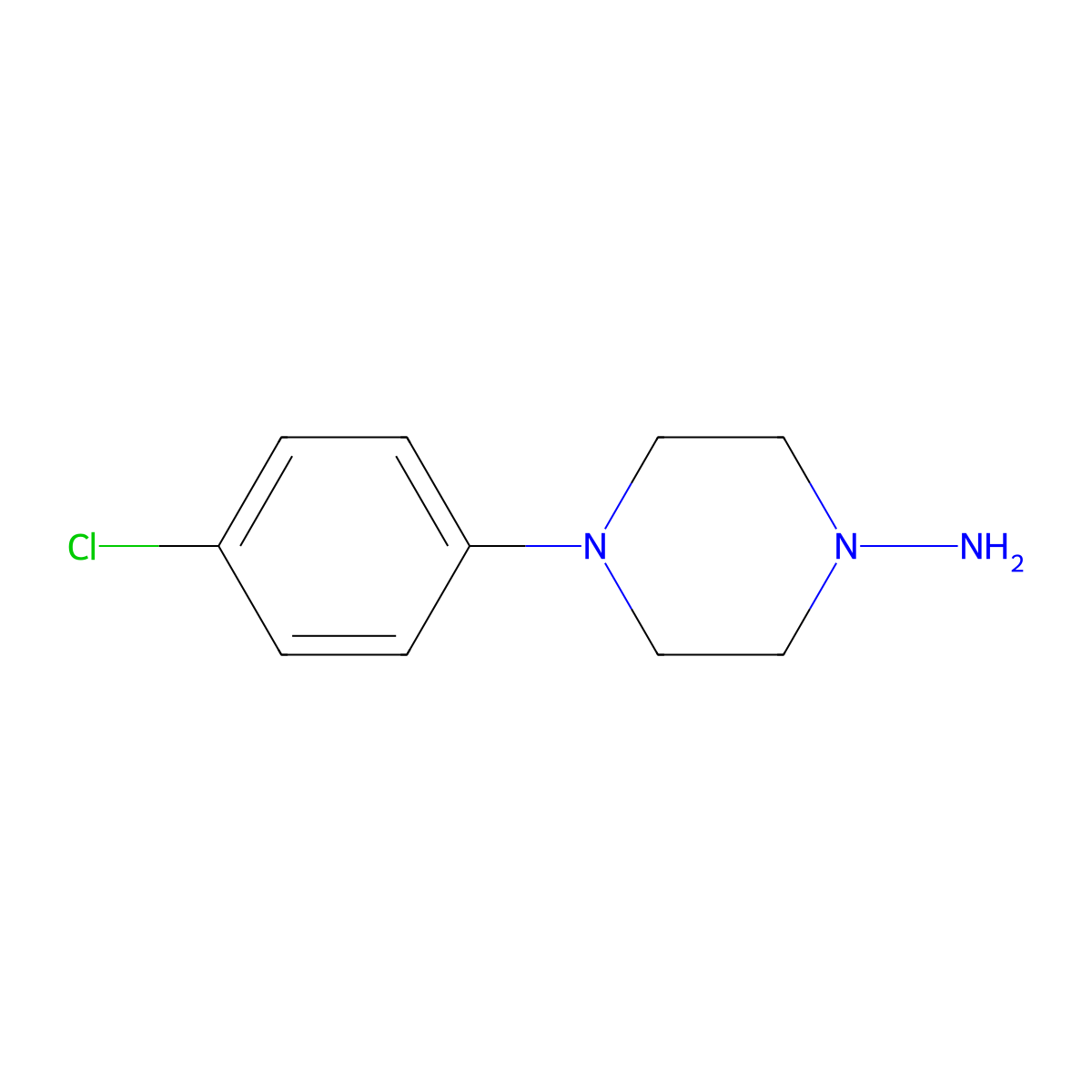 4-(4-Chlorophenyl)piperazin-1-amine molecular structure, CAS 71416-11-0