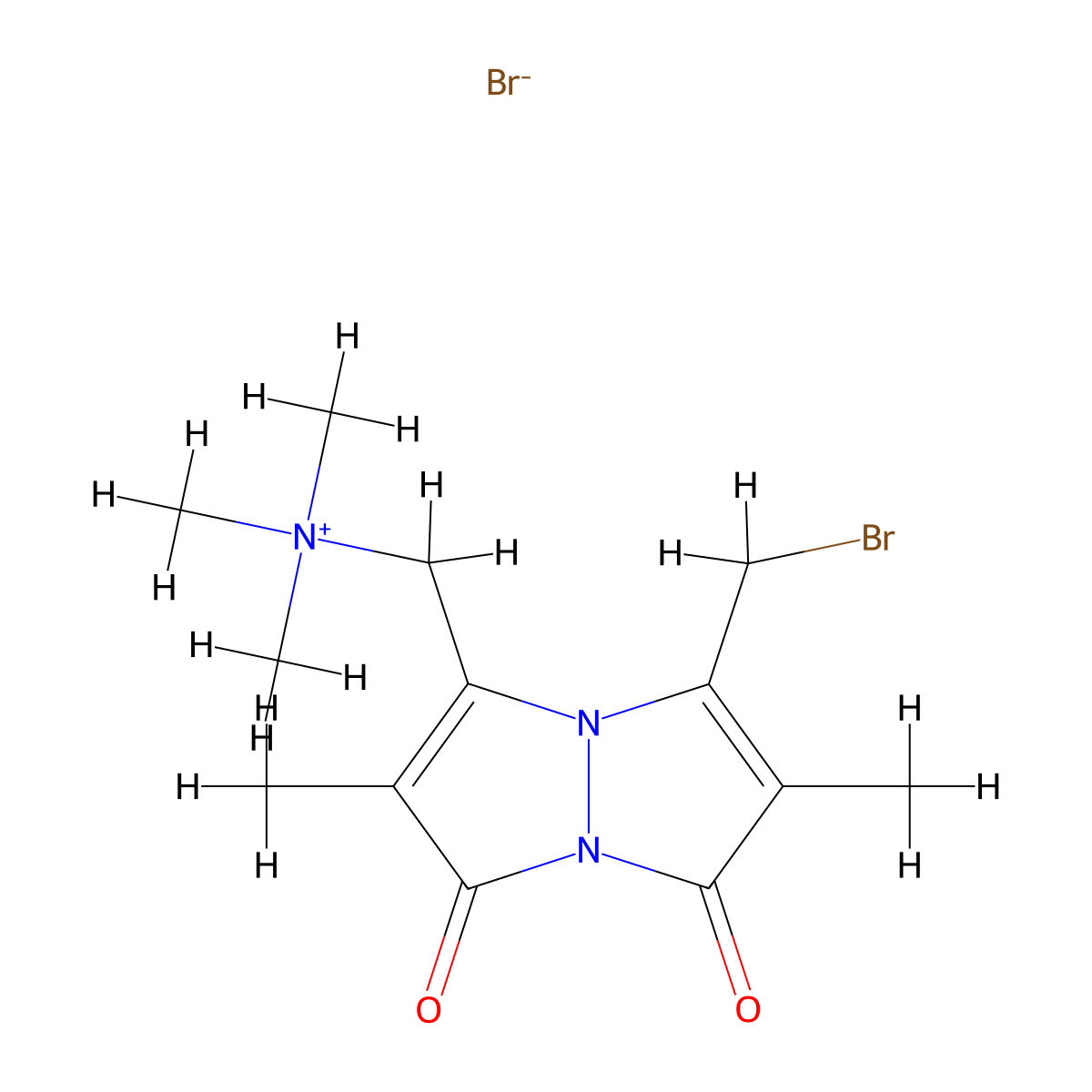 Bromotrimethylammoniumbimane Bromide molecular structure, CAS 71418-45-6