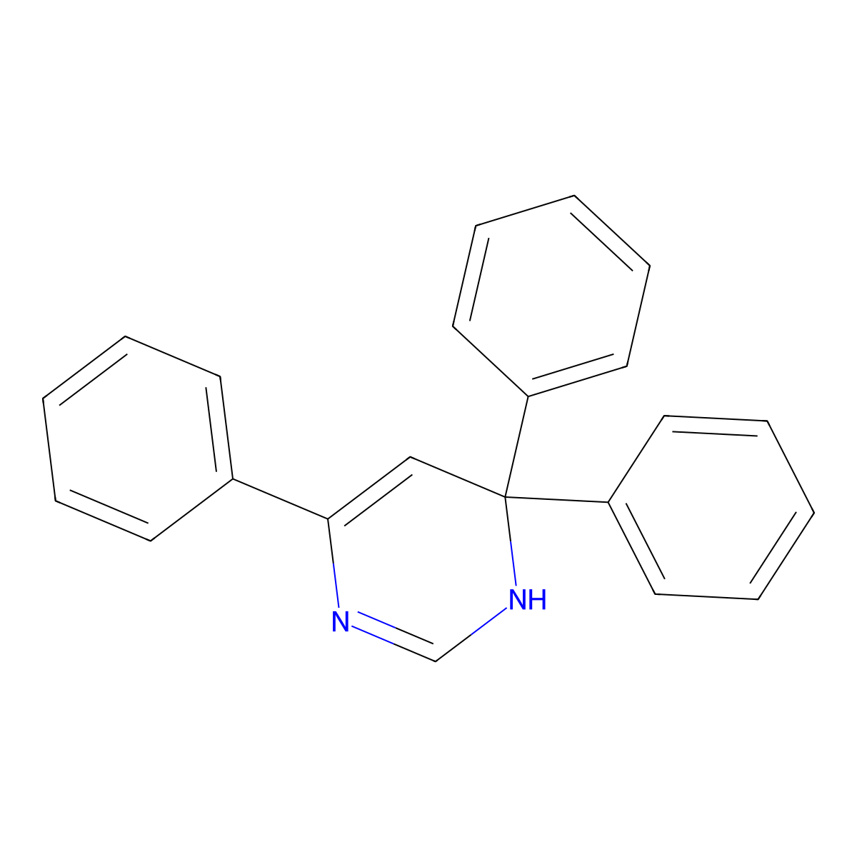 4,6,6-Triphenyl-1,6-dihydropyrimidine molecular structure, CAS 71418-83-2