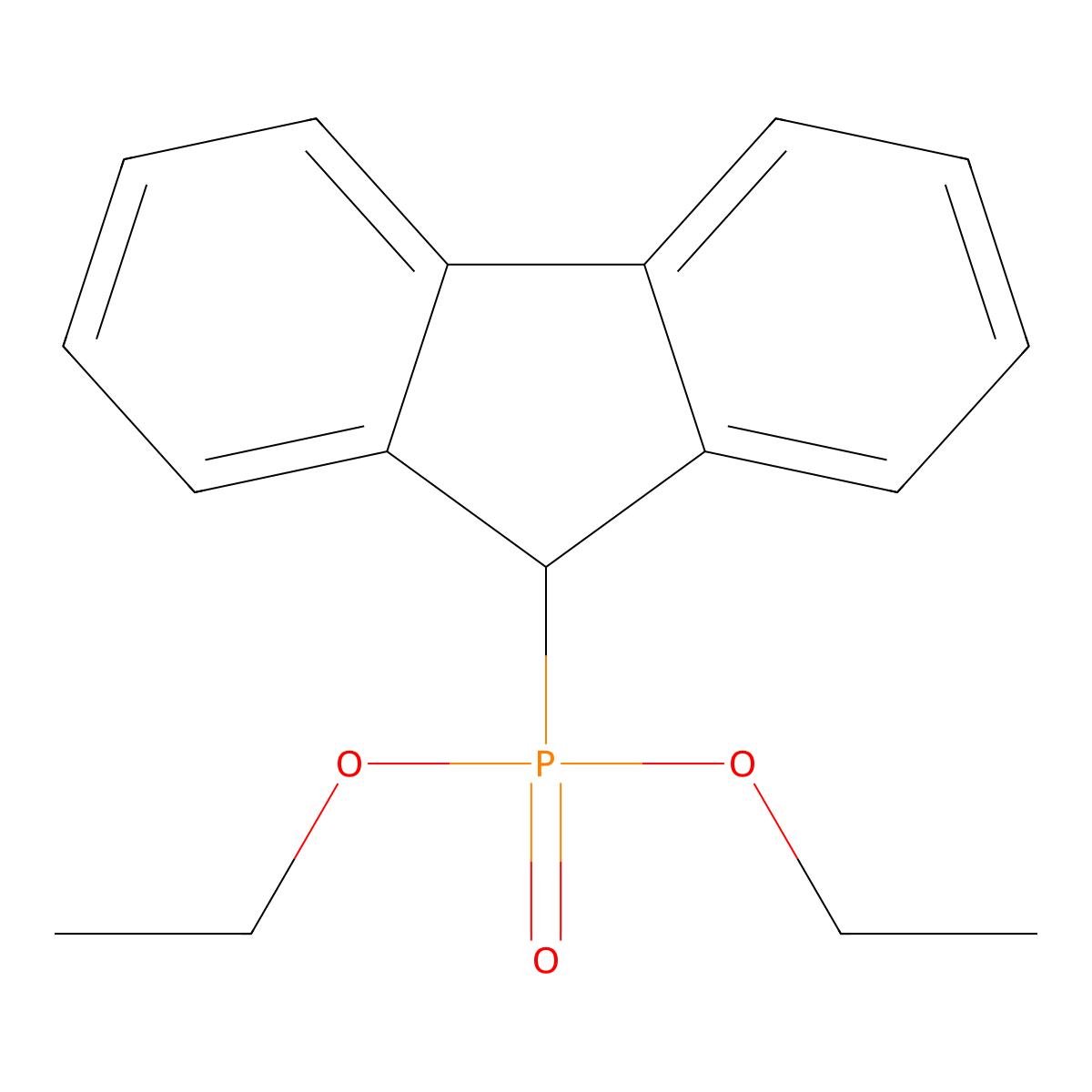 Diethyl 9h-fluoren-9-ylphosphonate molecular structure, CAS 7142-76-9