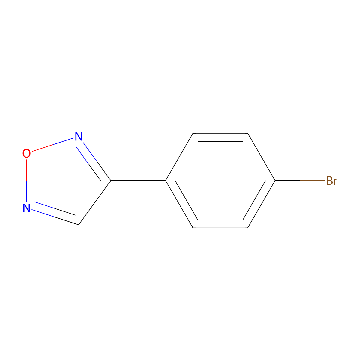 3-(4-Bromophenyl)-1,2,5-oxadiazole molecular structure, CAS 71420-03-6